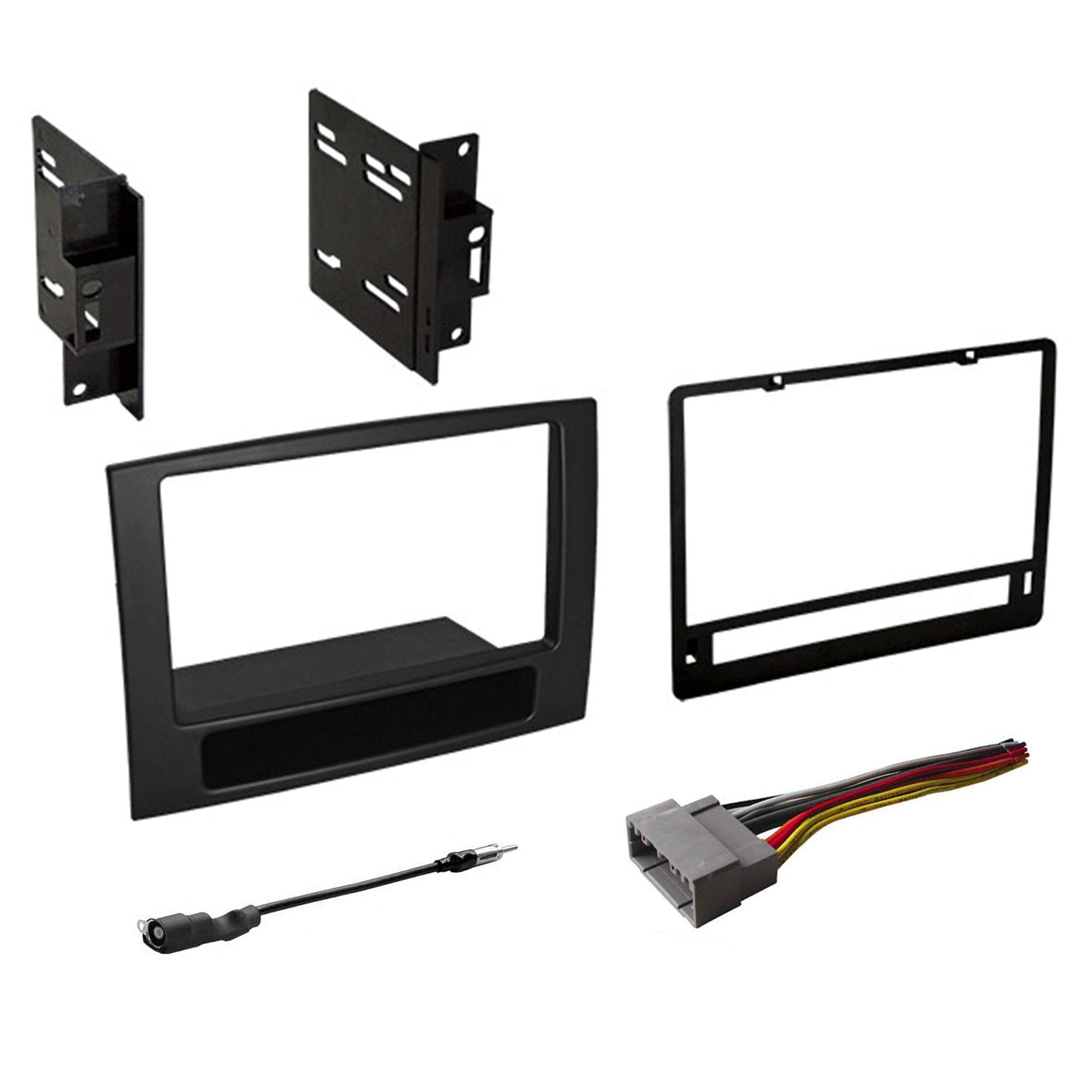 American International Double Din Dash Kit For Dodge Ram (2006 2008) Complete Kit With Aftermarket Antenna Adapter And Wiring Ha