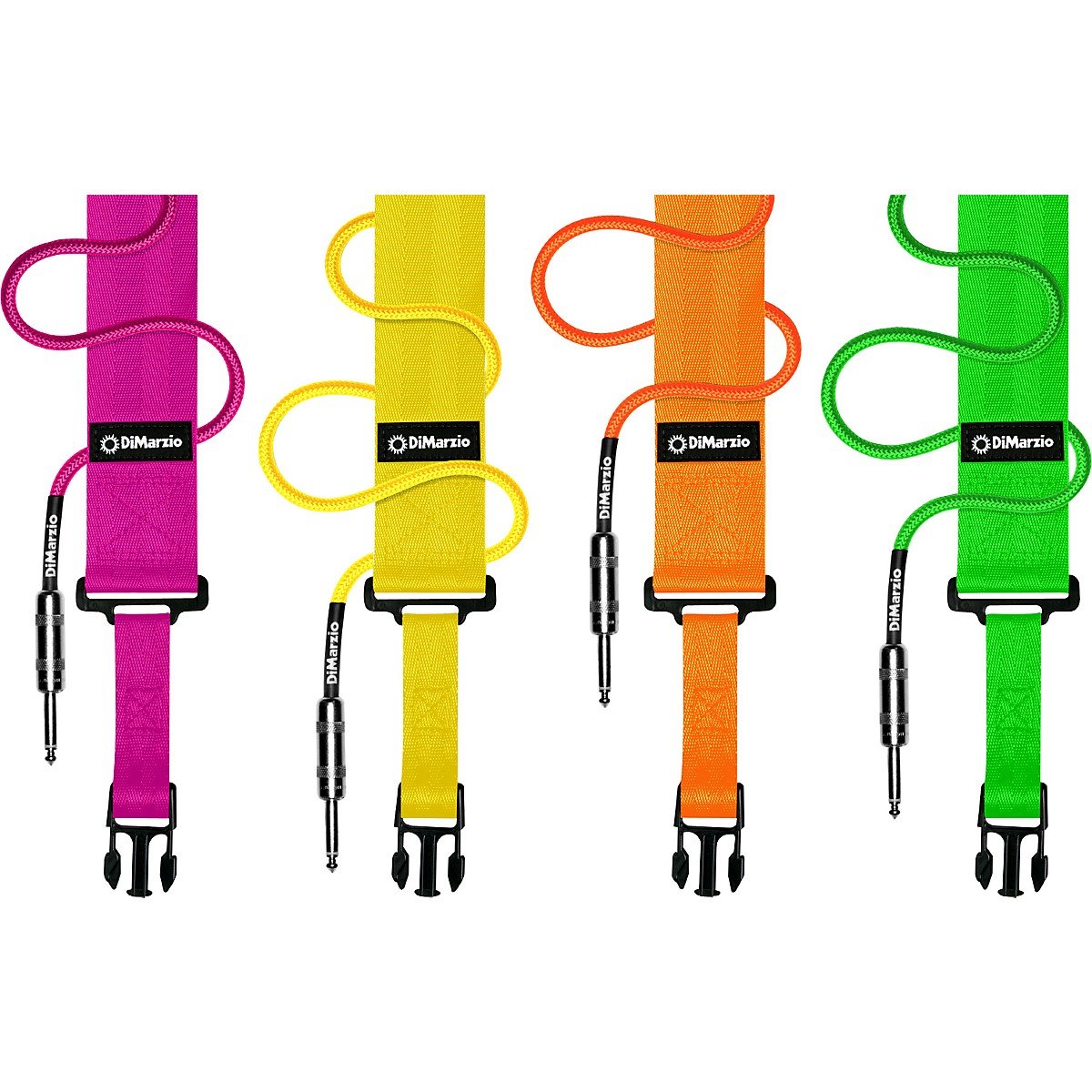 Dimarzio Neon Overbraid Instrument Cable Pink 10 Ft.