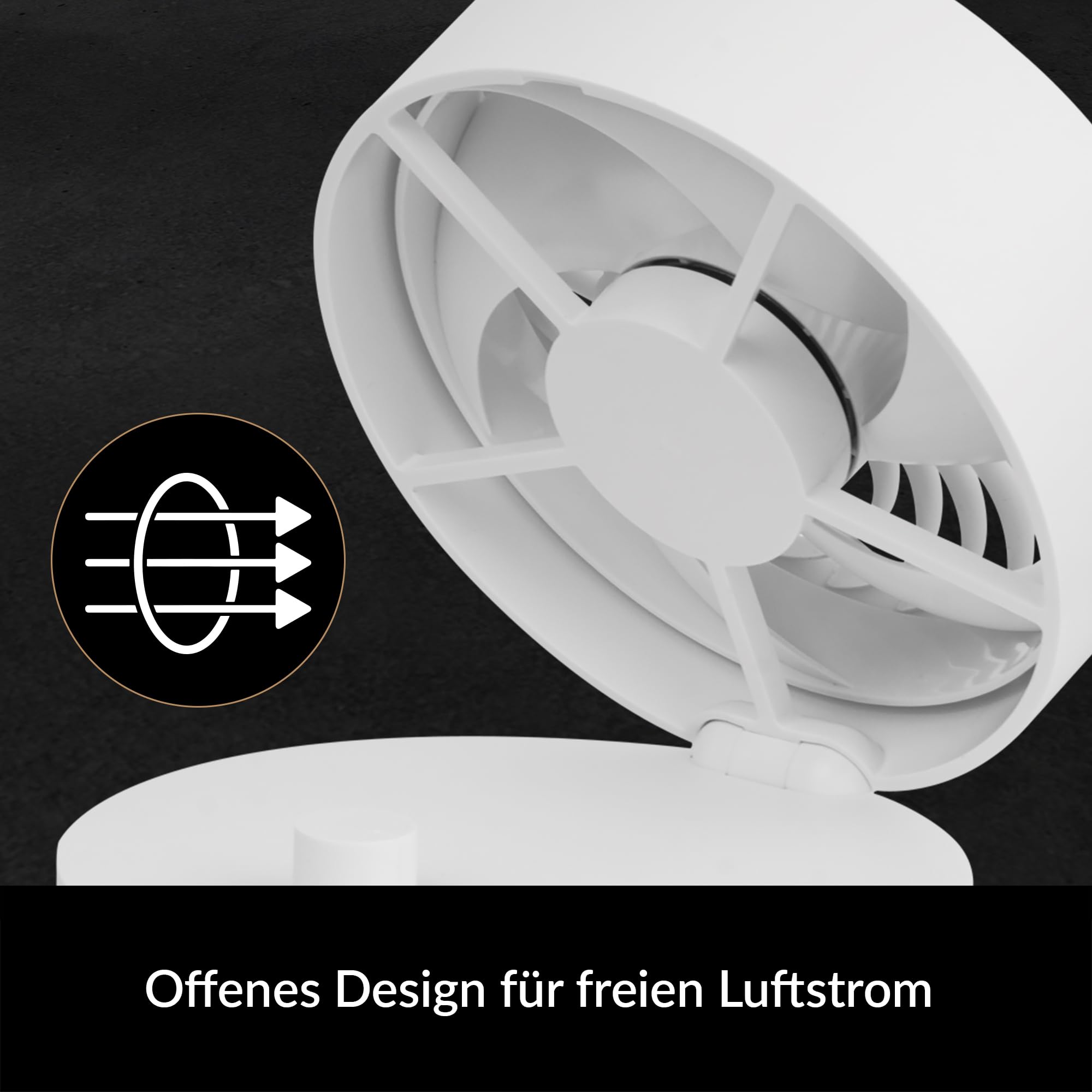 Arctic Summair - Foldable Usb Table Fan, Usb-A Connection, Stroller Fan With 120 Mm Connection Cable, Stepless Adjustable Desk F