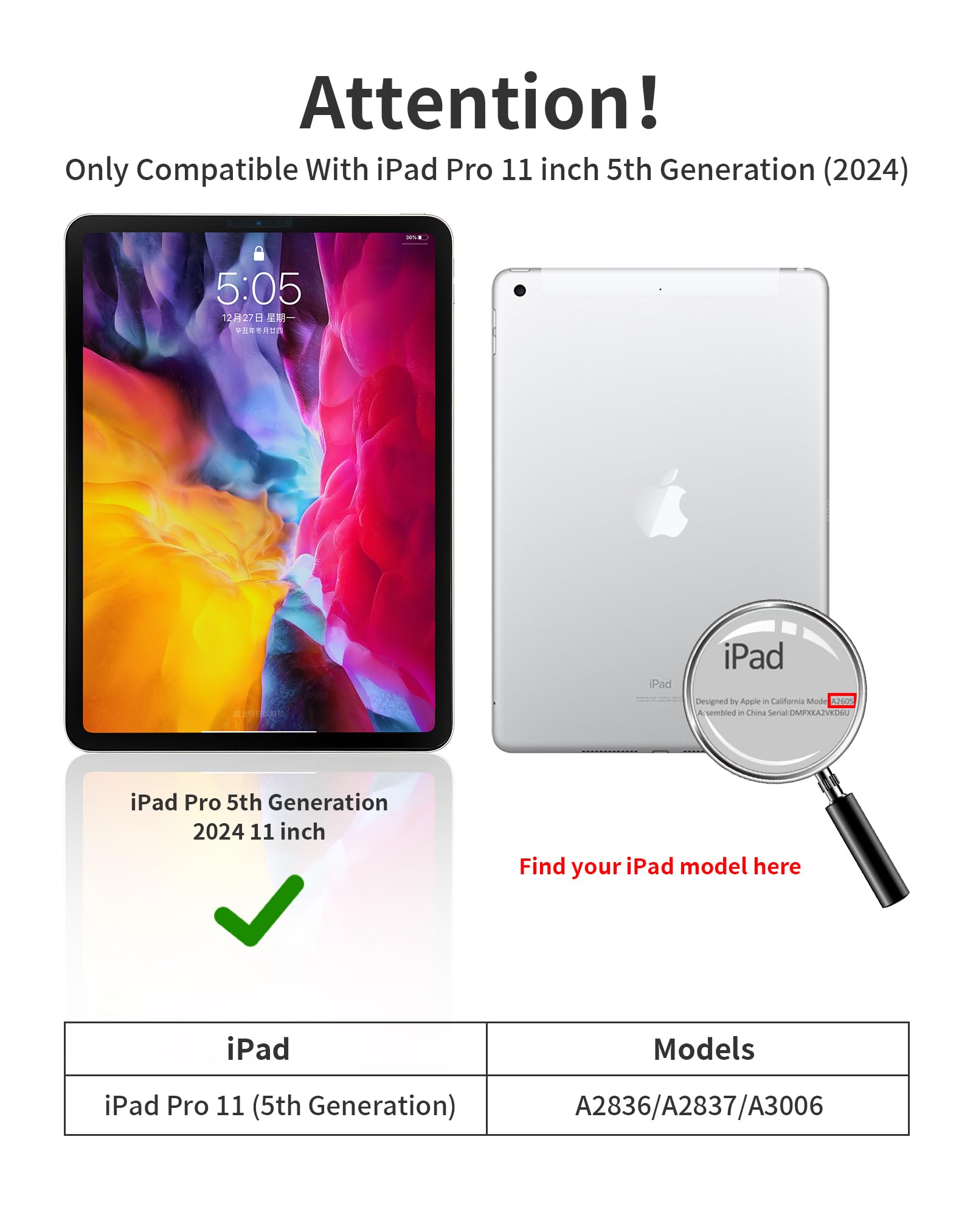 Gradient Privacy Screen Protector For Ipad Pro 11 5Th Generation (11 Inch, M4 2024 Model) Tempered Glass For Ipad Pro 5 Gen Anti
