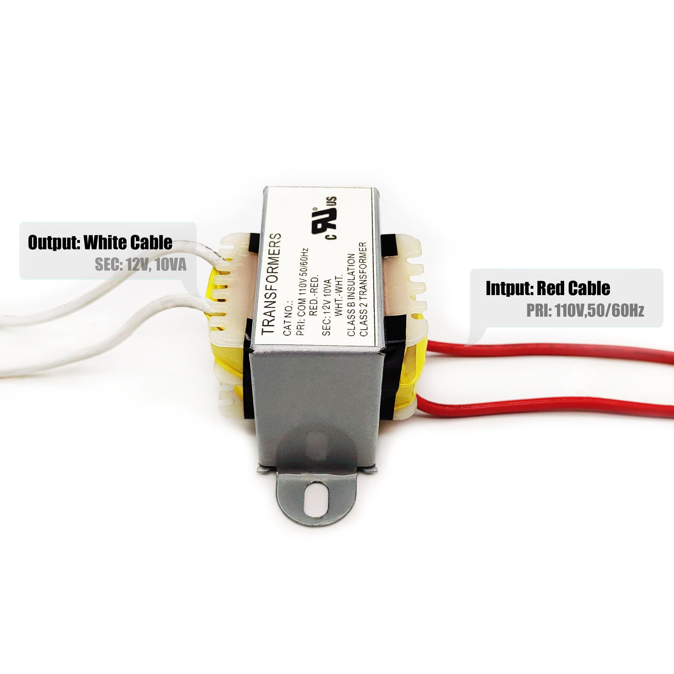 Nvmidtc Ac/Ac Power Transformer Input 110V 50/60Hz Output Ac 12V 10Va Single Phase Transformer Step Down Transformer 110V To 12V