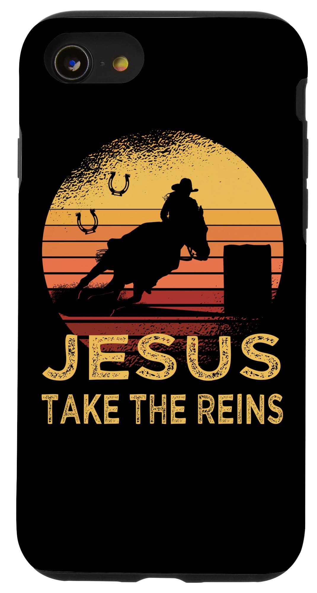 Iphone Se (2020) / 7 / 8 Vintage Retro Horse Barrel Racing Jesus Take The Reins Rodeo Case