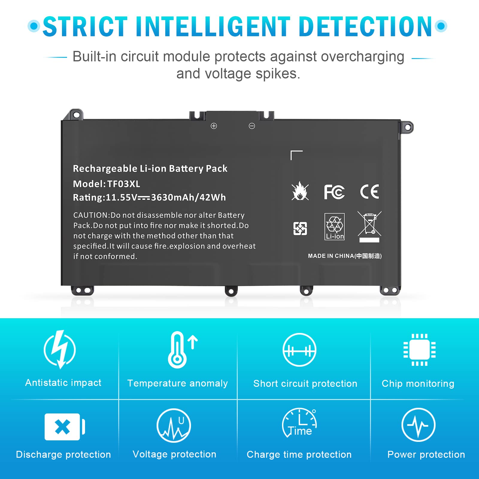 920070 855 Tf03Xl Laptop Battery For Hp Pavilion 15 Cc 15 Cd 15 Ck 14 Cd 14M Cd 14 Bf 14 Bk 17 Ar Series:15 Cc154Cl 15 Cc060Wm 1