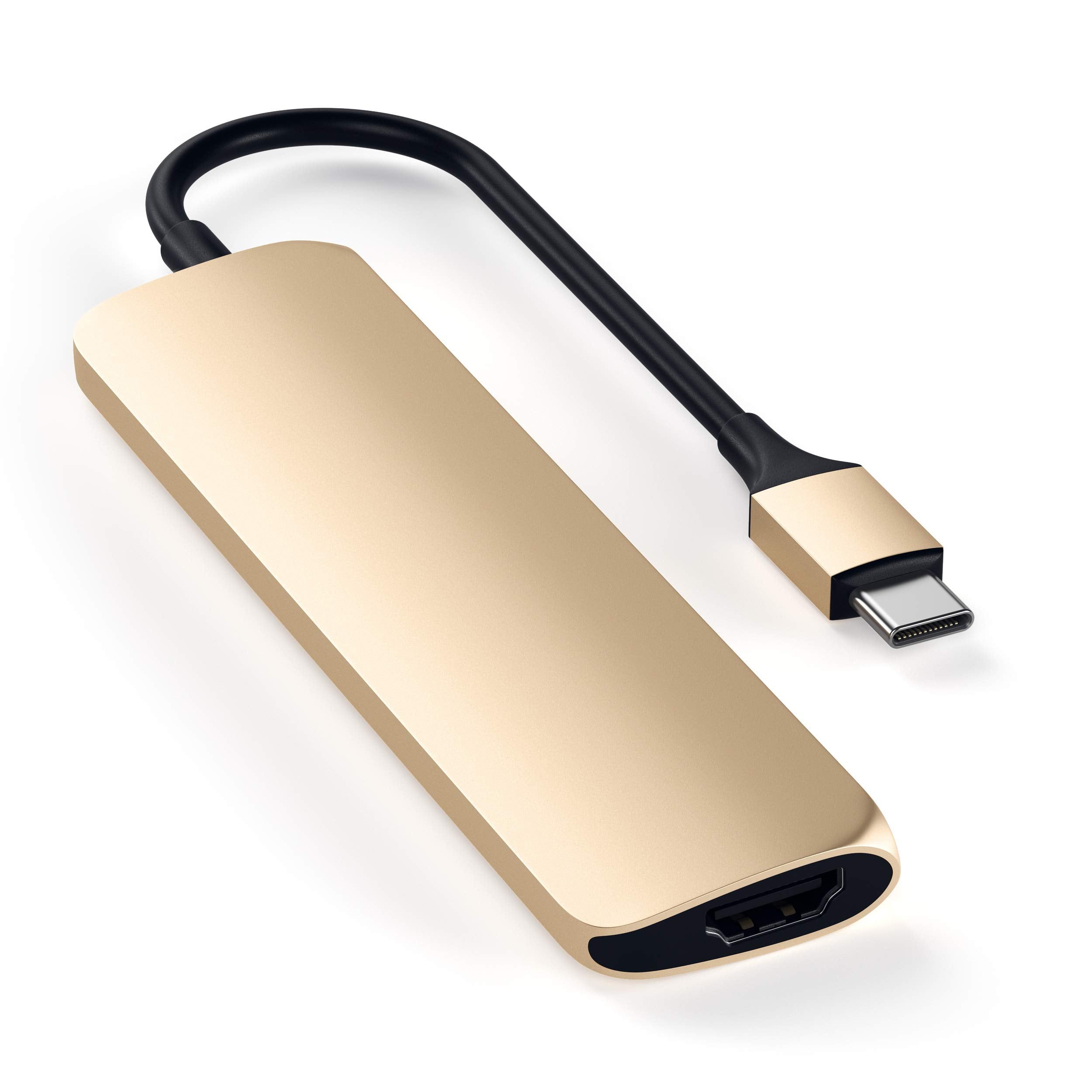 Satechi Usb C Hub Multiport Adapter, Usb C Docking Station With 4K Hdmi, 60W Usb C Pd Charging, 2 Usb A, For Macbook Pro/Air M1 M2 M3, Dell, Hp, Surface, Lenovo   Gold