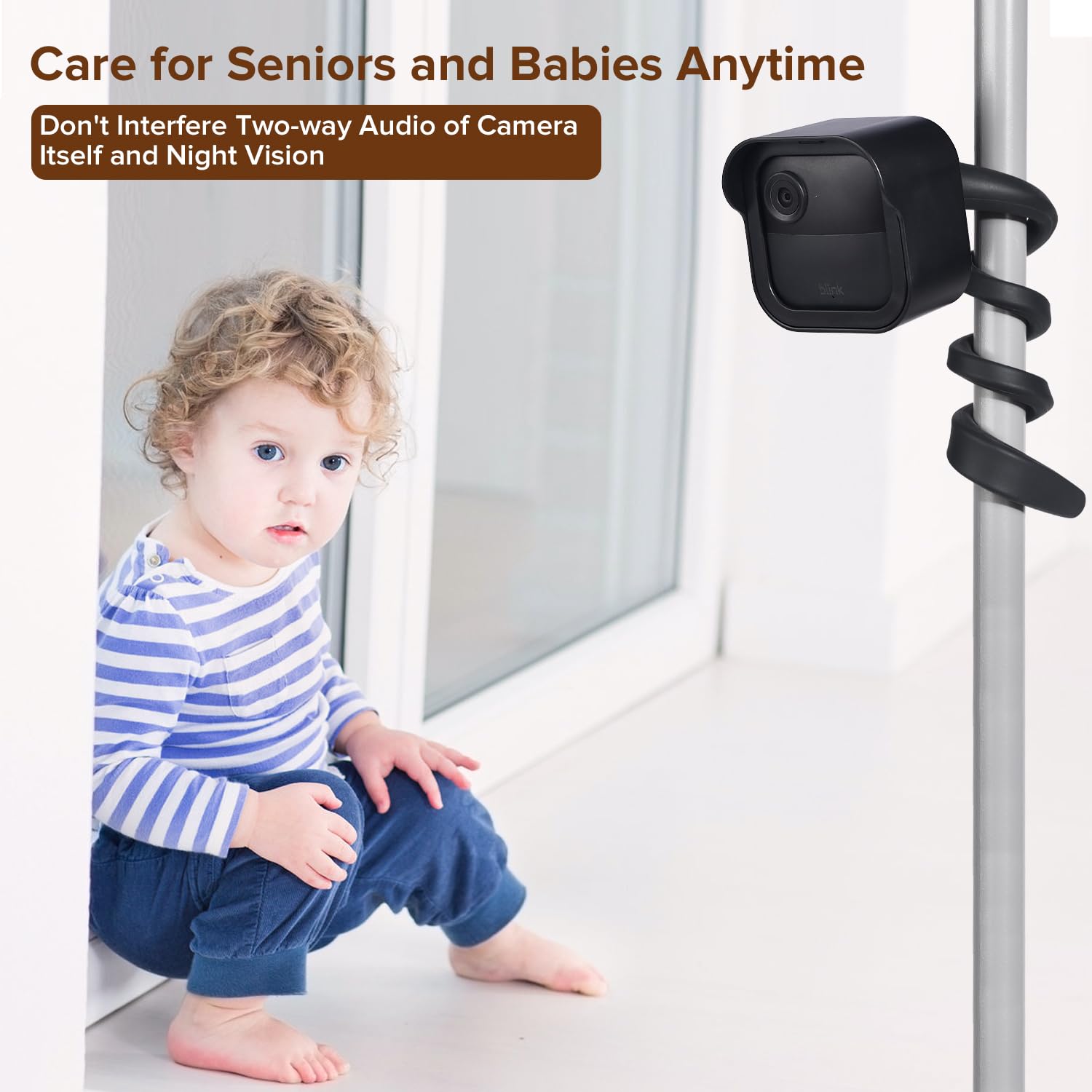 Delilyn Flexible Twist Mount For All New Blink Outdoor 4 (4Th Gen) & Blink Outdoor (3Rd Gen), Weatherproof Protective Housing Wi