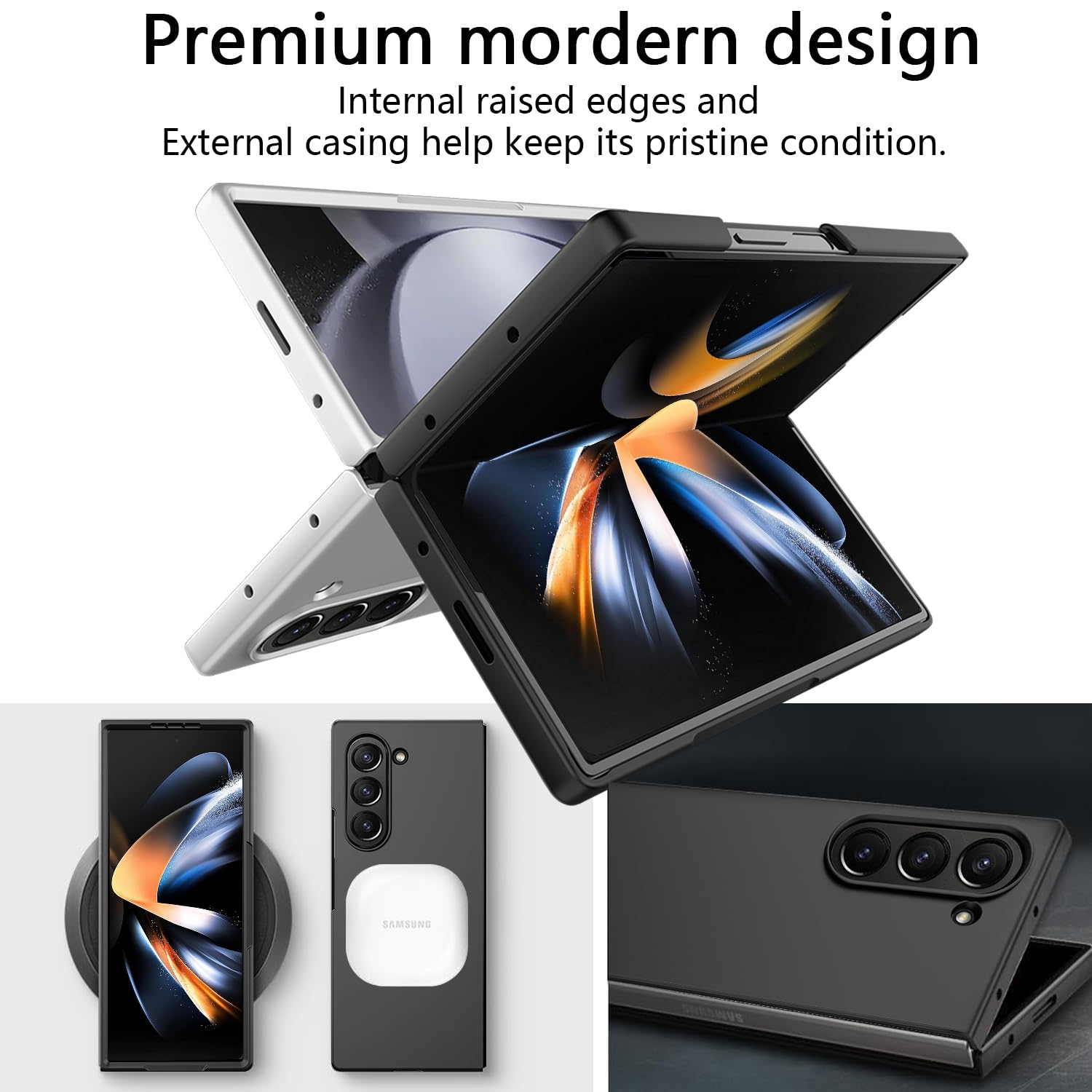 Kekboxq Z Fold 4 Privacy Case,For Galaxy Z Fold 4 Full Body Cover Built-In Anti Peeping Screen Protector,Hard Pc Ultra-Thin Shoc