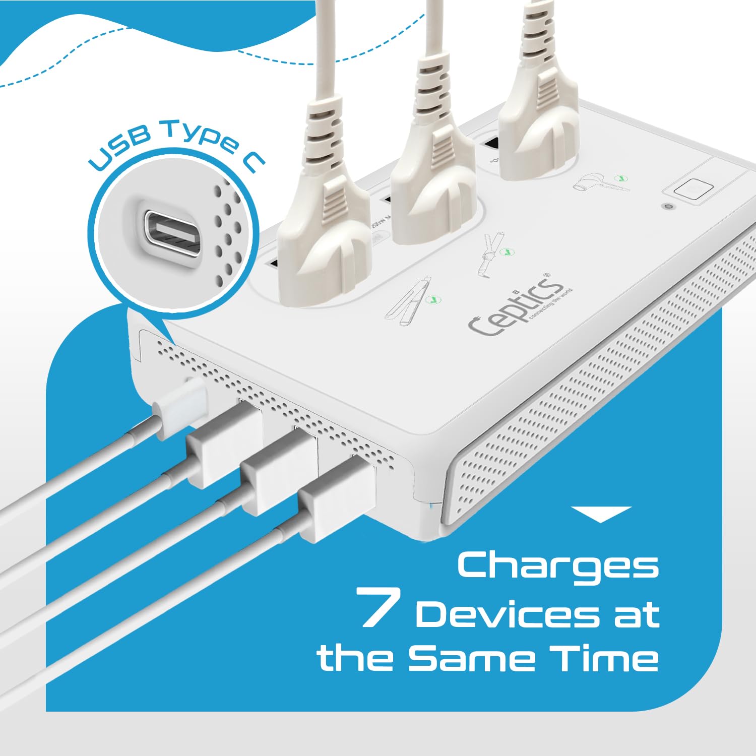 Ceptics 2000W Travel Voltage Converter For Hair Dryer & 200W Convert 220V To 110V For Curling Iron, Straightener, Chargers, Step