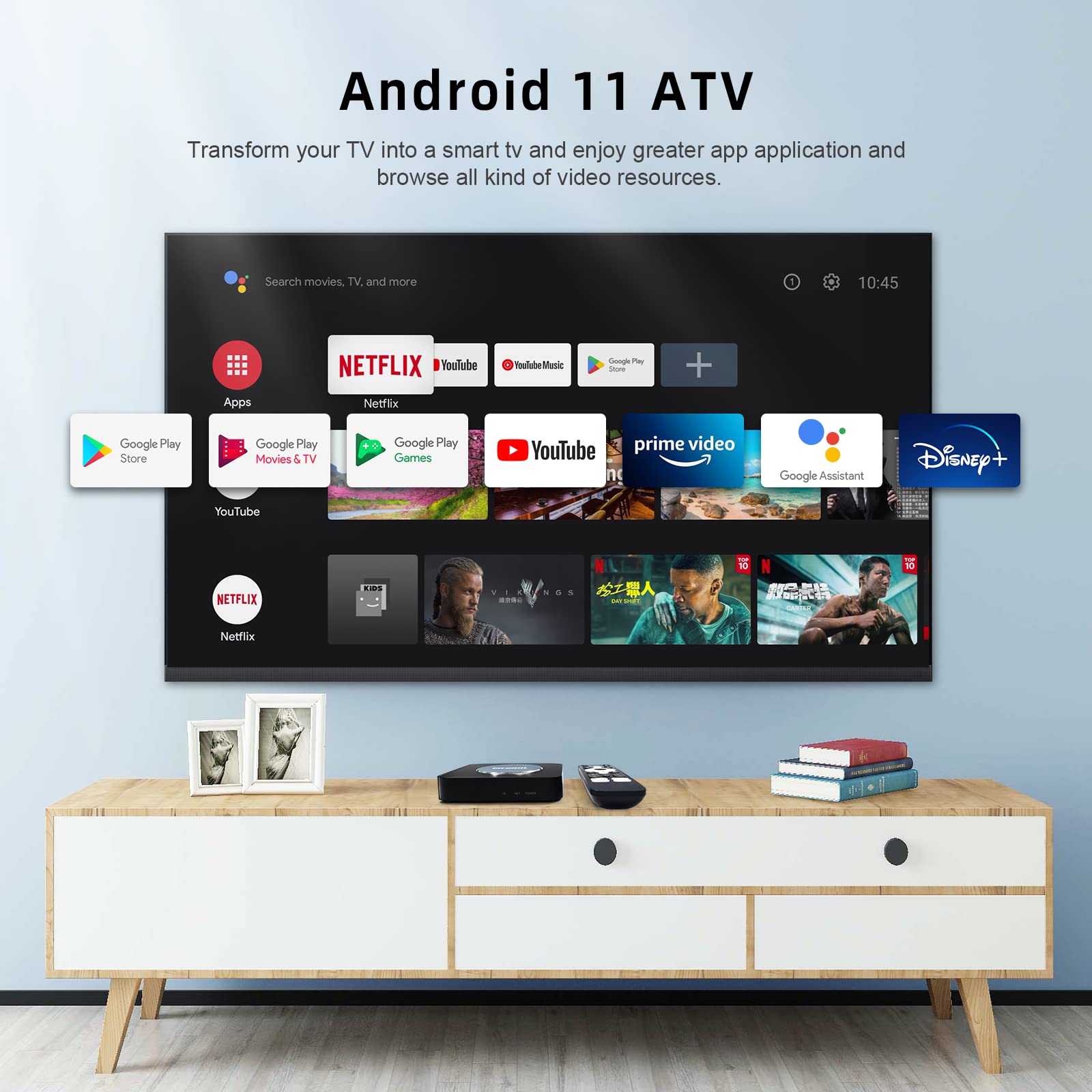 Android 11.0 Tv Box, Mecool Km2 Plus 2Gb 16Gb Smart Tv Box With Netflix Certified, Google Assistant Dolby Atmos, Tv Box 4K Suppo