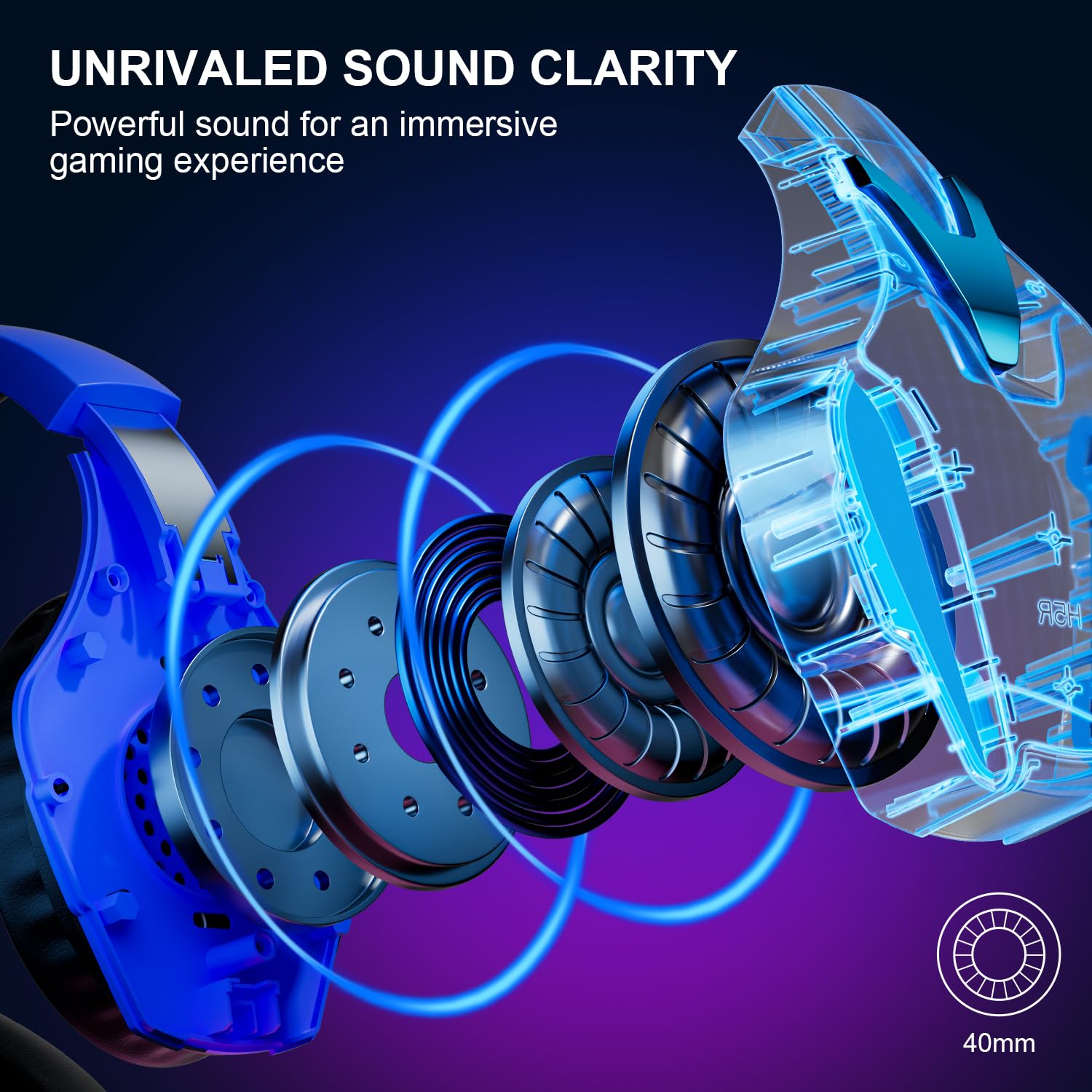 Phoinikas Ps4 Gaming Headset For Pc, Ps5, Xbox Headset With 7.1 Stereo Sound, Over Ear Gaming Headphones For Switch, Mobile Ps4