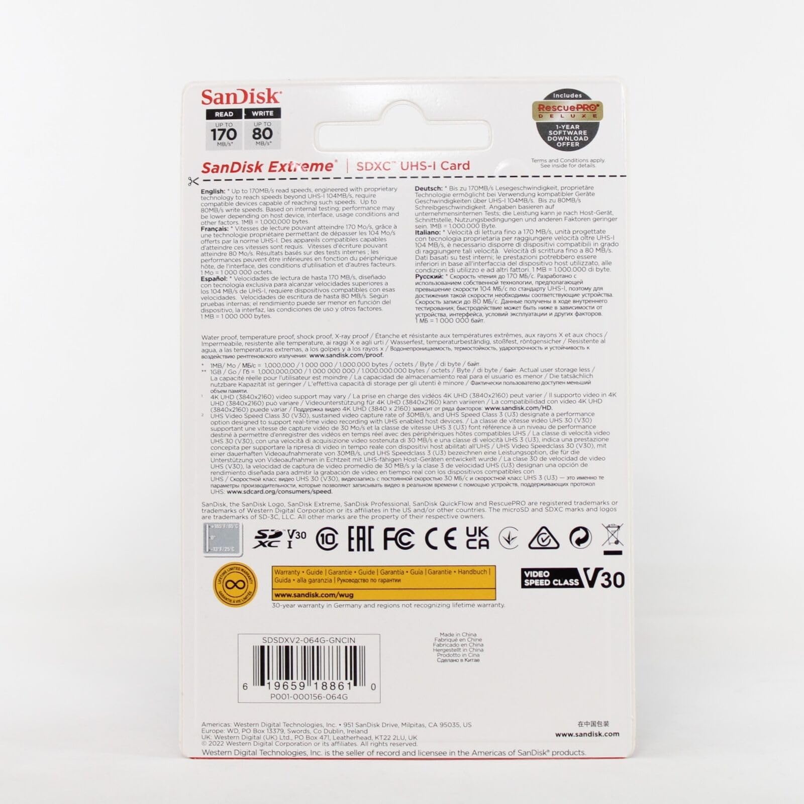 Sandisk 64Gb Extreme Sdxc Uhs I Memory Card   150Mb/S, C10, U3, V30, 4K Uhd, Sd Card   Sdsdxv6 064G Gncin