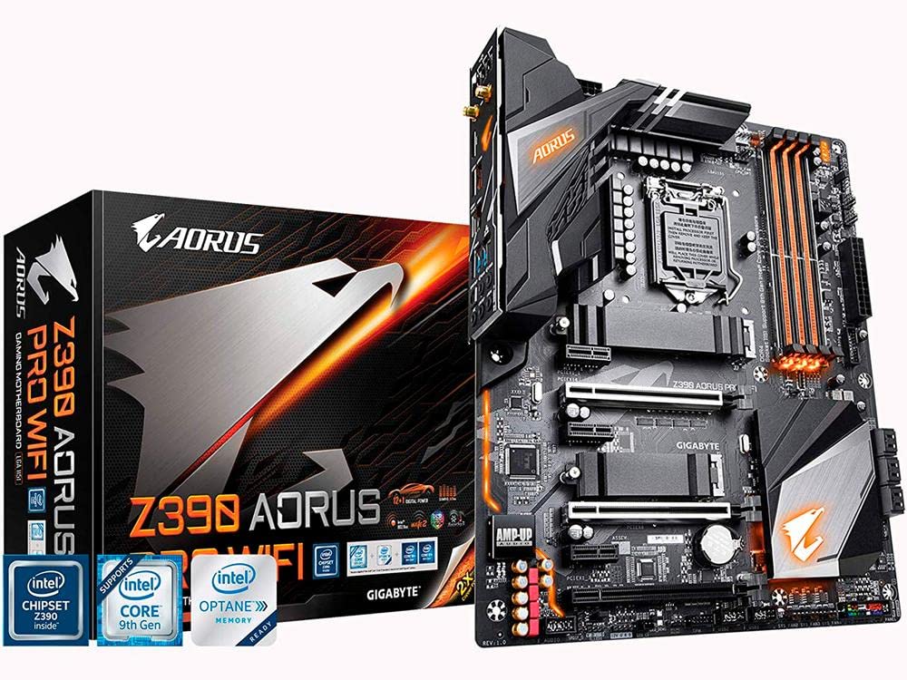 GIGABYTE Z390 AORUS PRO Wi-Fi (Intel LGA1151/Z390/ATX/2xM.2 Thermal Guard/Onboard AC Wi-Fi/RGB Fusion/Gaming Motherboard)