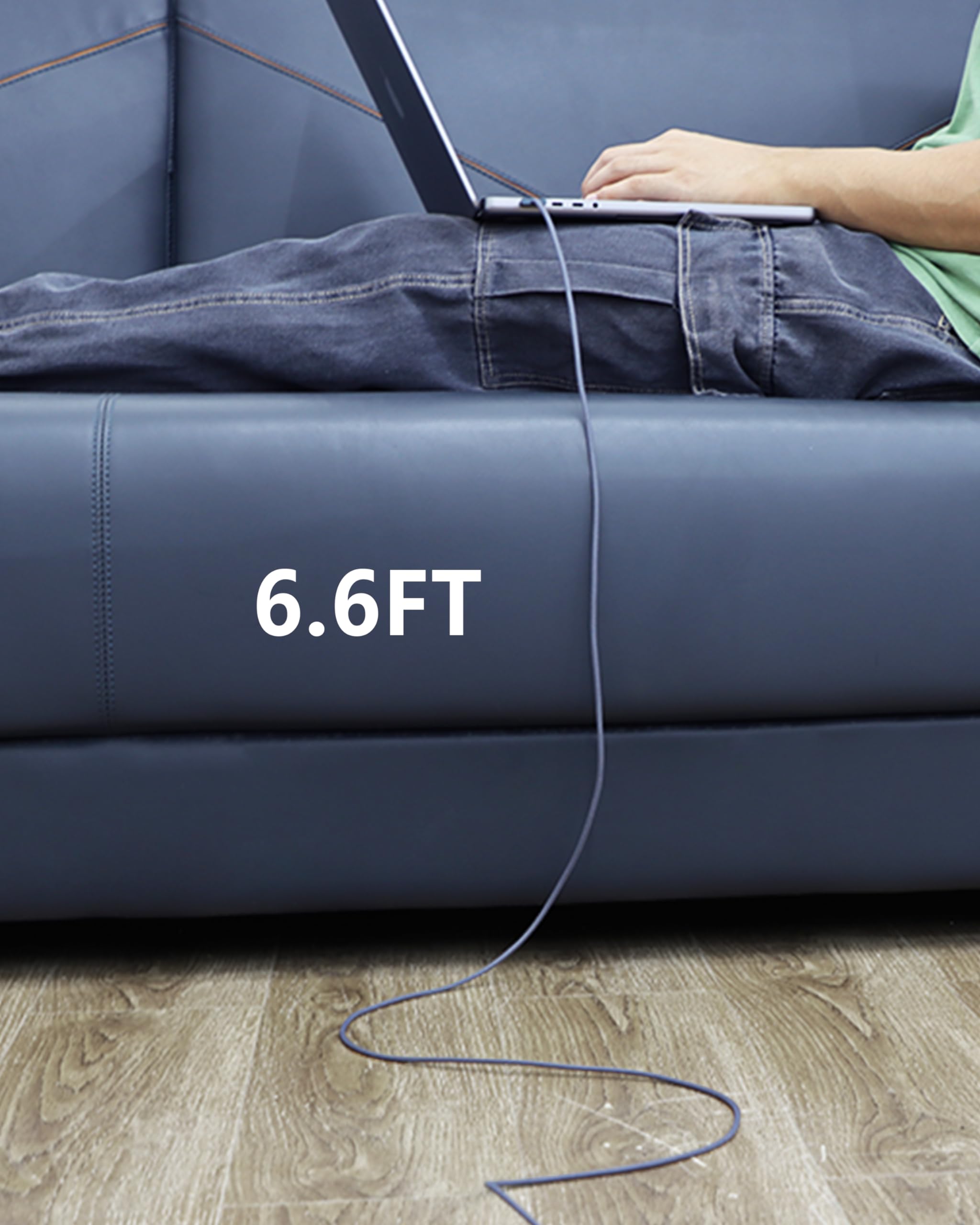 Derlulu Usb-C To Magnetic 3 Fast Charging Cable (2 M/6.6 Ft), Usb C Cable Compatible With Macbook Air (15/13 M3 2024, 15 M2