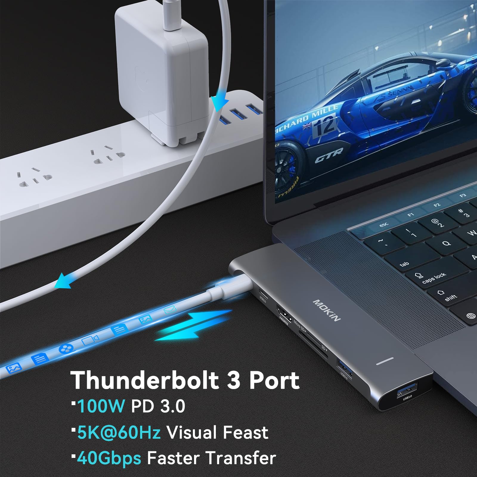 Usb C Adapter For Macbook Pro 2023 2022 2021, Macbook Pro Usb Adapter, 7 In 2 Macbook Pro Accessories For Macbook Pro/Air M1M2M3