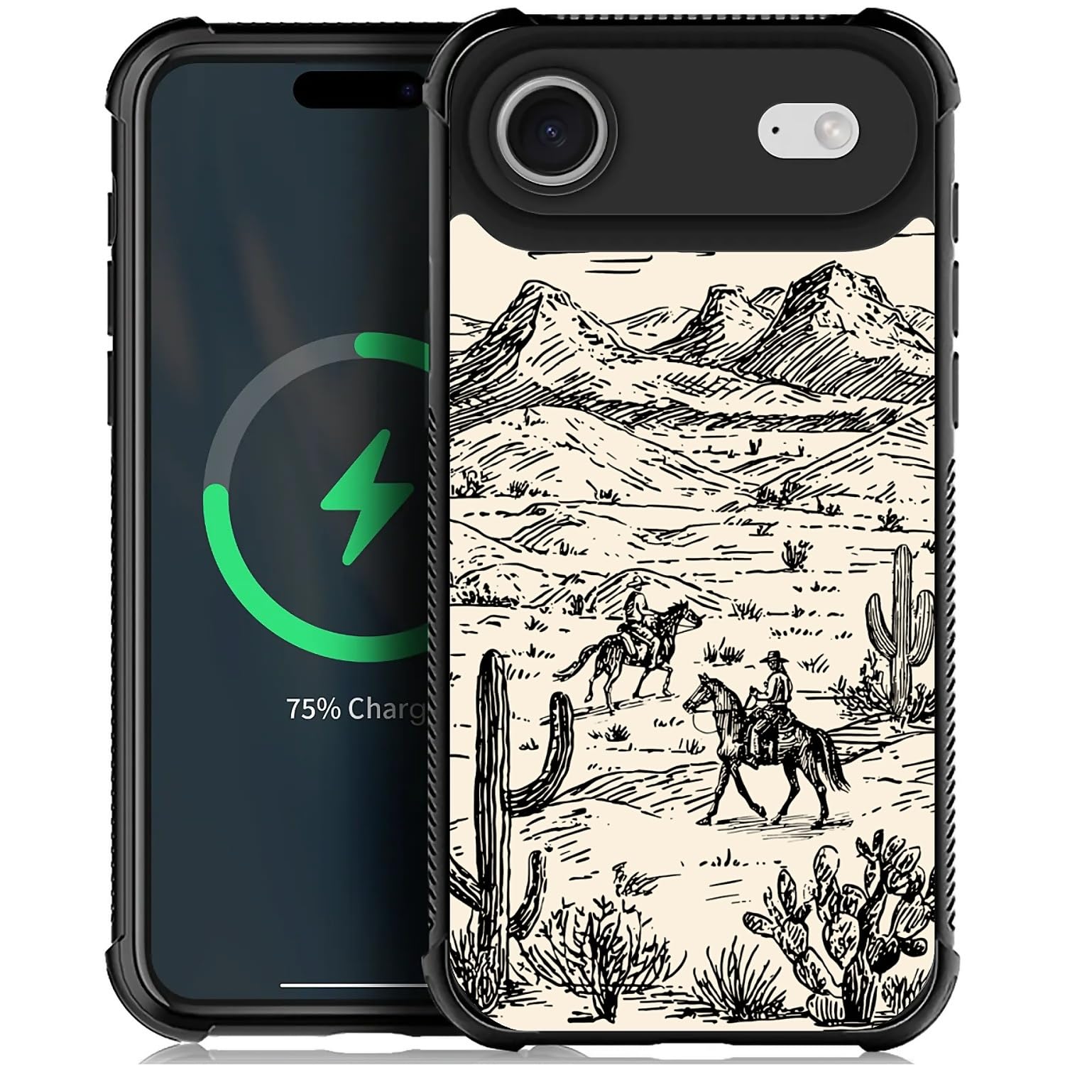 Deaorew for iPhone 17 Air Case | Compatible with MagSafe | Classic Slim Cover Design | Cowboy Wild West