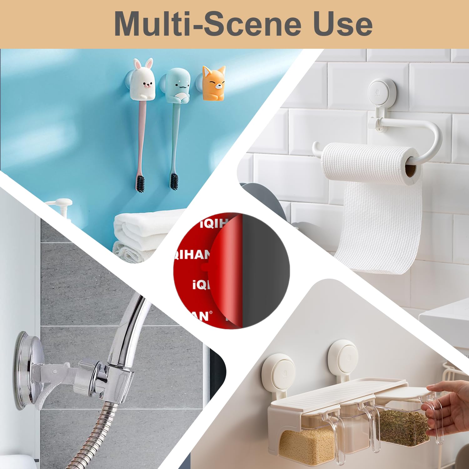 Sticky Adhesive Pad Replacement For Suction Cup Mount, 5Pcs Circle 70Mm(2.76'') Extra Strong Double-Sided Sticker Tapes For Univ