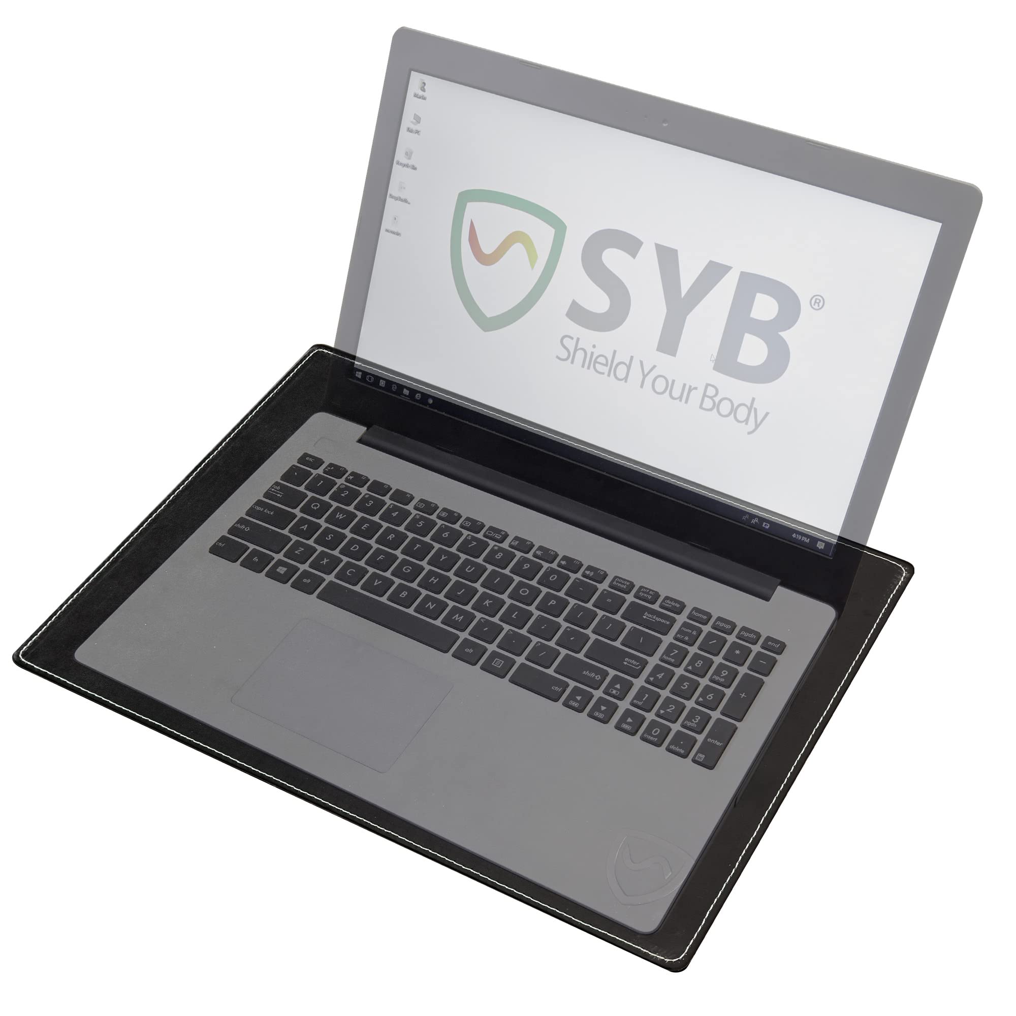 Shield Your Body  Laptop Lap Pad with SaferBody, Anti Radiation Shield & Heat Shield Pad, EMF Blocker Laptop Pad for Up to 14in