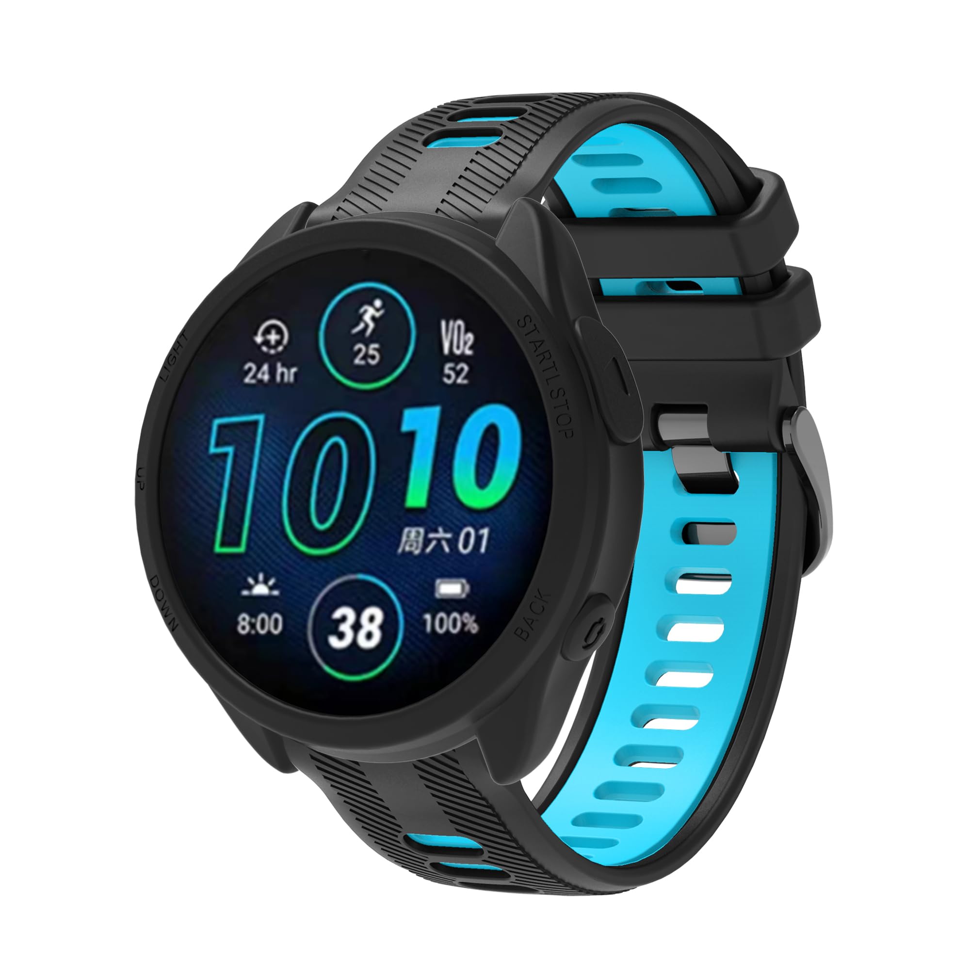 Tencloud 3 Pack Watch Cases Cover Intended For Garmin Forerunner 965 Silicone Protective Case Shell Smartwatch Accessories (Blac