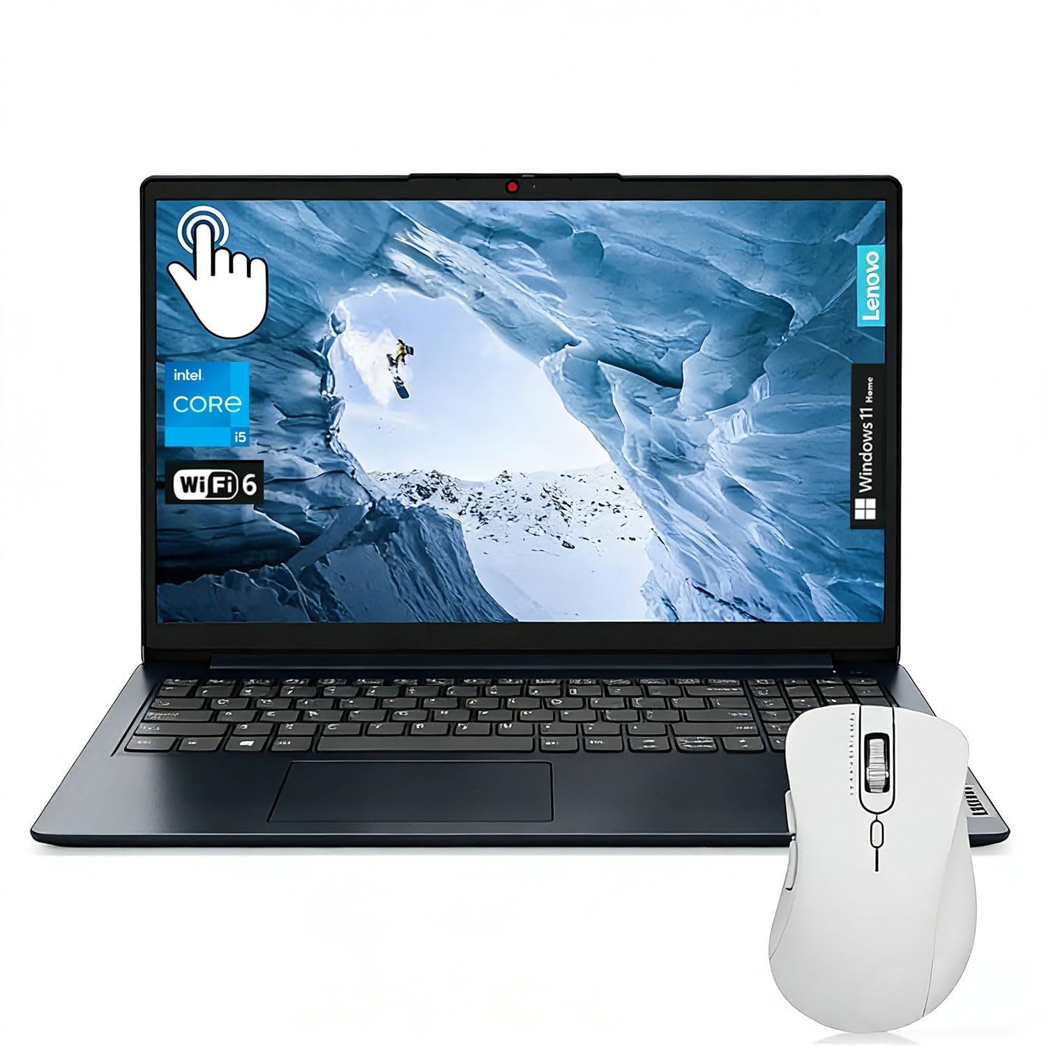 Lenovo IdeaPad 1 Touchscreen Laptop, 15.6 FHD(1920 * 1080), Intel Core i5-1335U, 16GB RAM, 1TB SSD, HDMI, SD Card Reader, Webcam