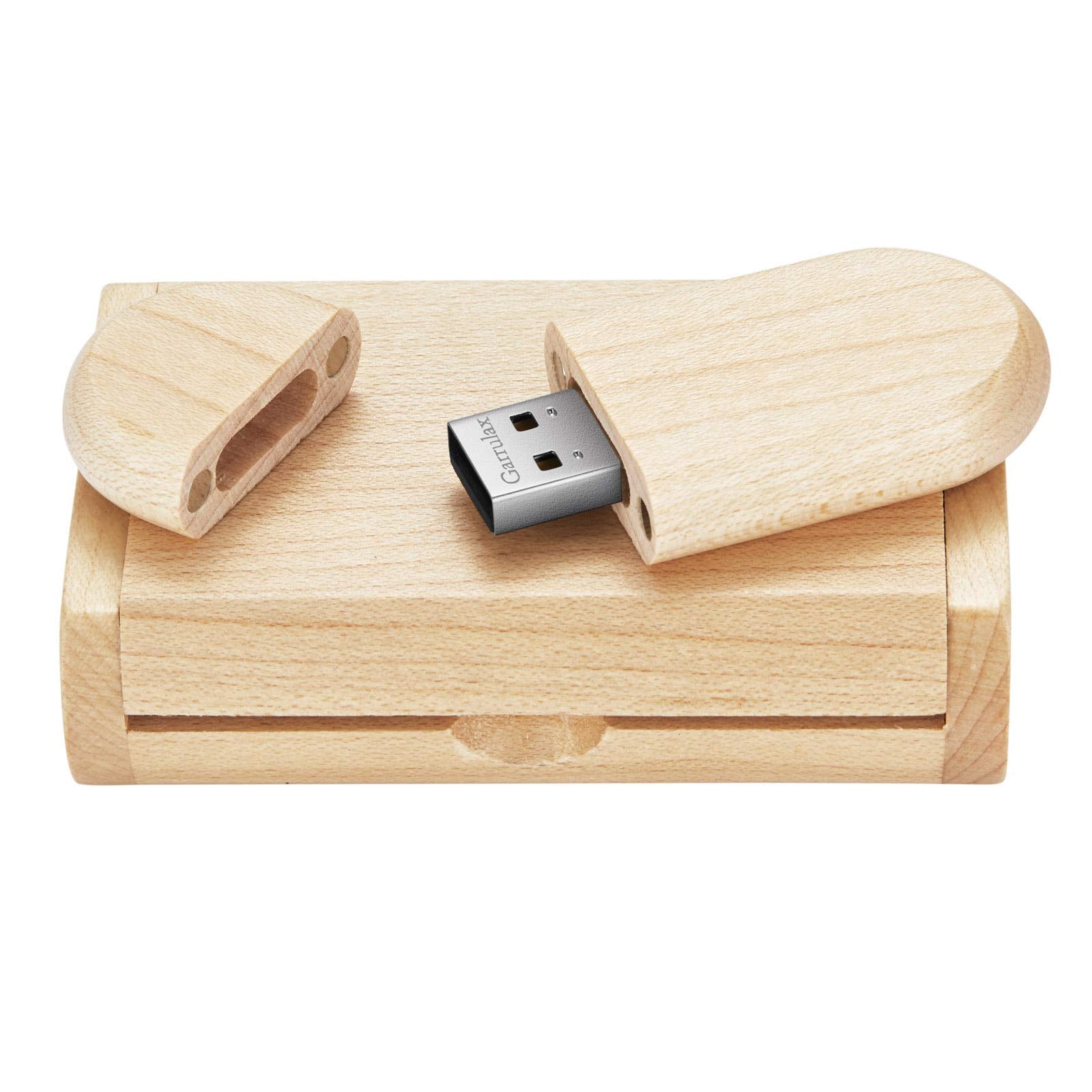 Garrulax Usb Flash Drive, Wooden 8Gb / 16Gb / 32Gb Usb2.0 Usb Memory Stick Date Storage Pendrive Thumb Drive(64Gb, Ellipse Maple
