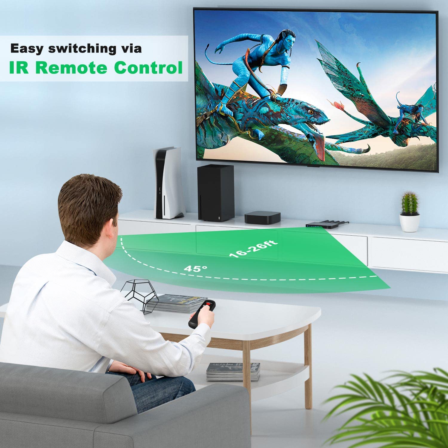 Hdmi 2.1 Switch 8K 60Hz, Avidgram Hdmi Switcher 3 In 1 Out With Ir Remote, 3 Port 4K 120Hz Auto Hdmi Selector Hub Support 8K 48G