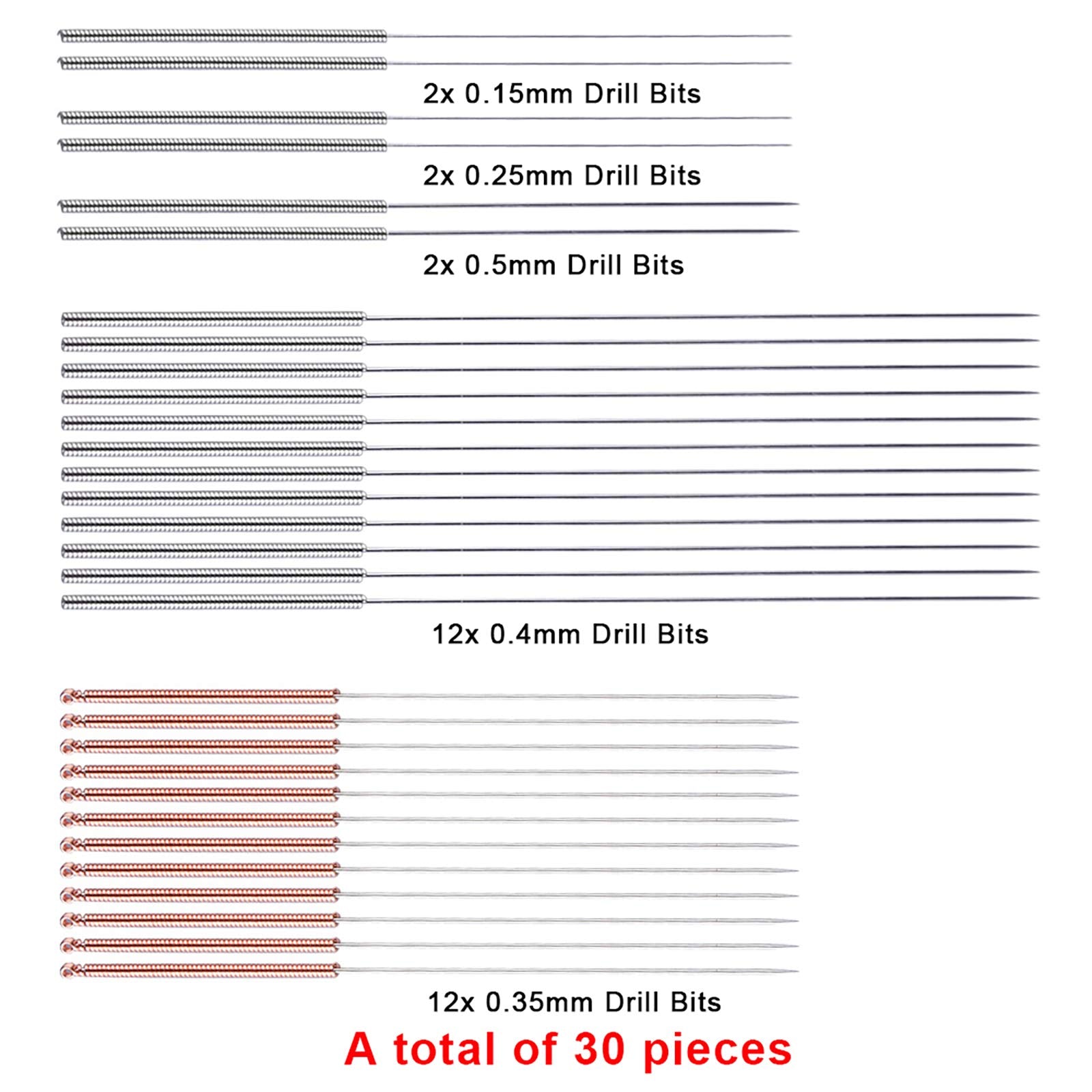 Siquk 33 Pcs 3D Printer Nozzle Cleaning Tools Kit 30 Pcs 0.15Mm, 0.25Mm, 0.35Mm, 0.4Mm, 0.5Mm Cleaning Needles 2 Pcs Tweezers An