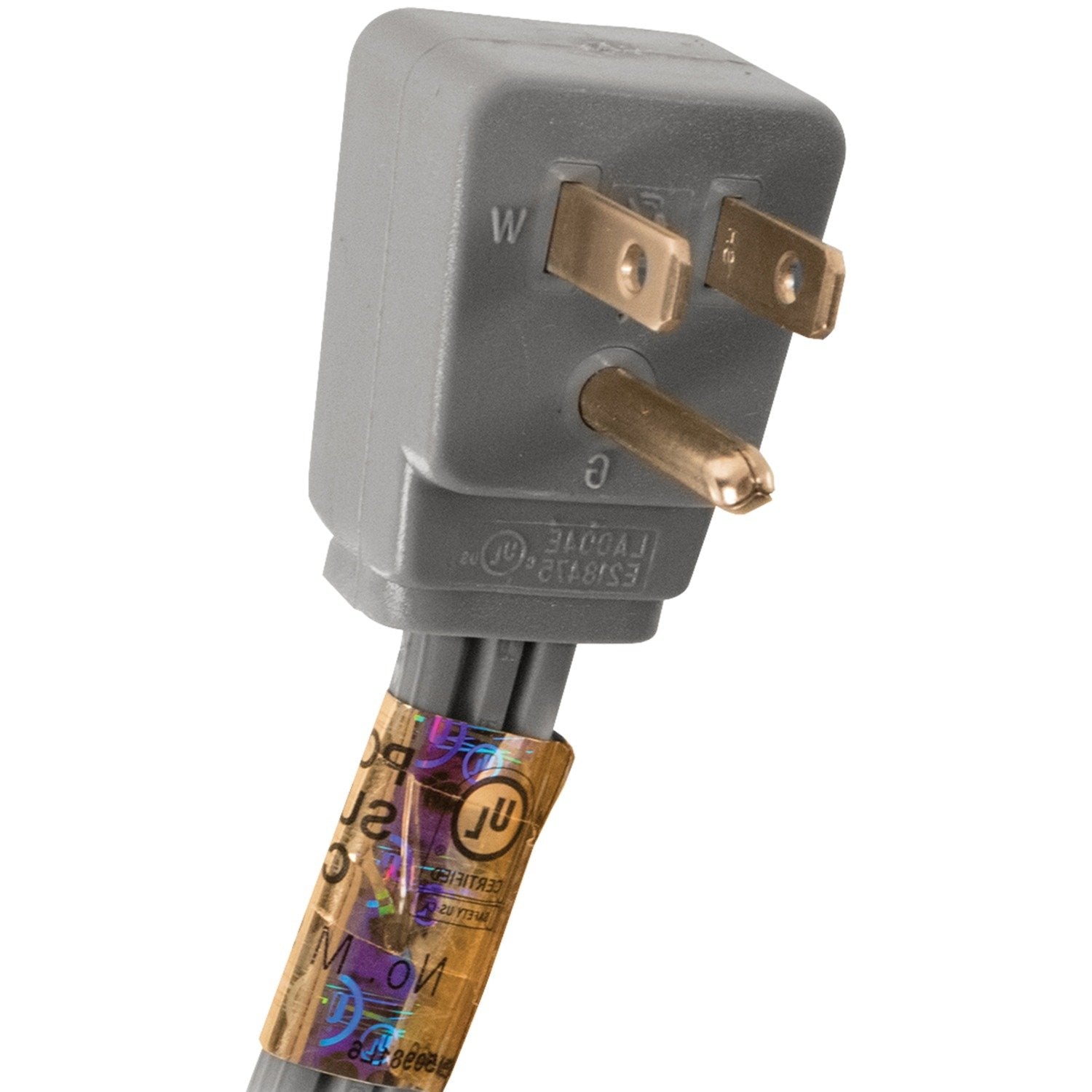 Certified Appliance Accessories 15 0312 15 Amp Appliance Extension Cord, 12 Feet, Grounded, Right Angle Plug Head