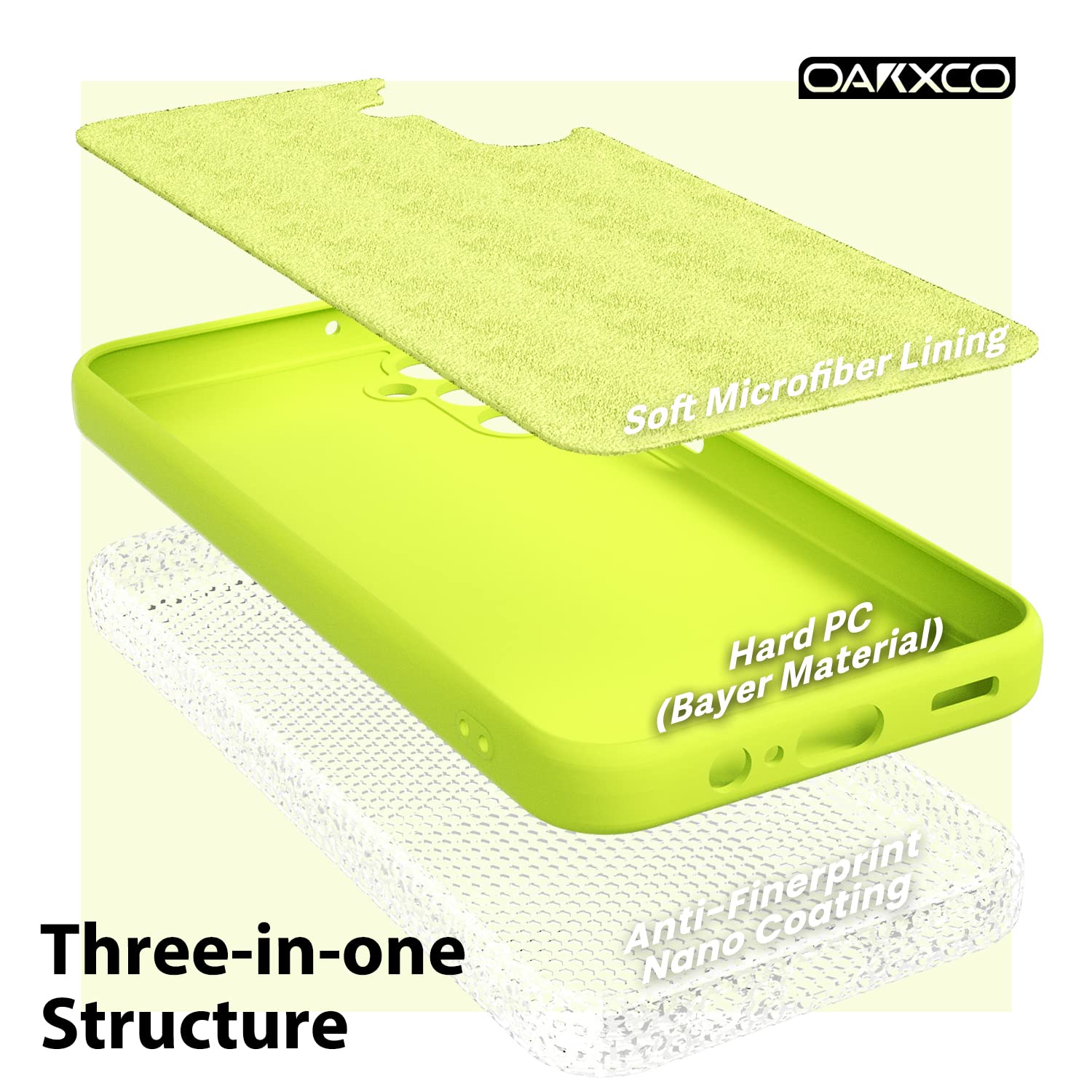 Oakxco For Samsung Galaxy A14 5G Phone Case Liquid Silicone, Fluorescent Bright Solid Color, Cute Thin Slim Soft Rubber Tpu Plai
