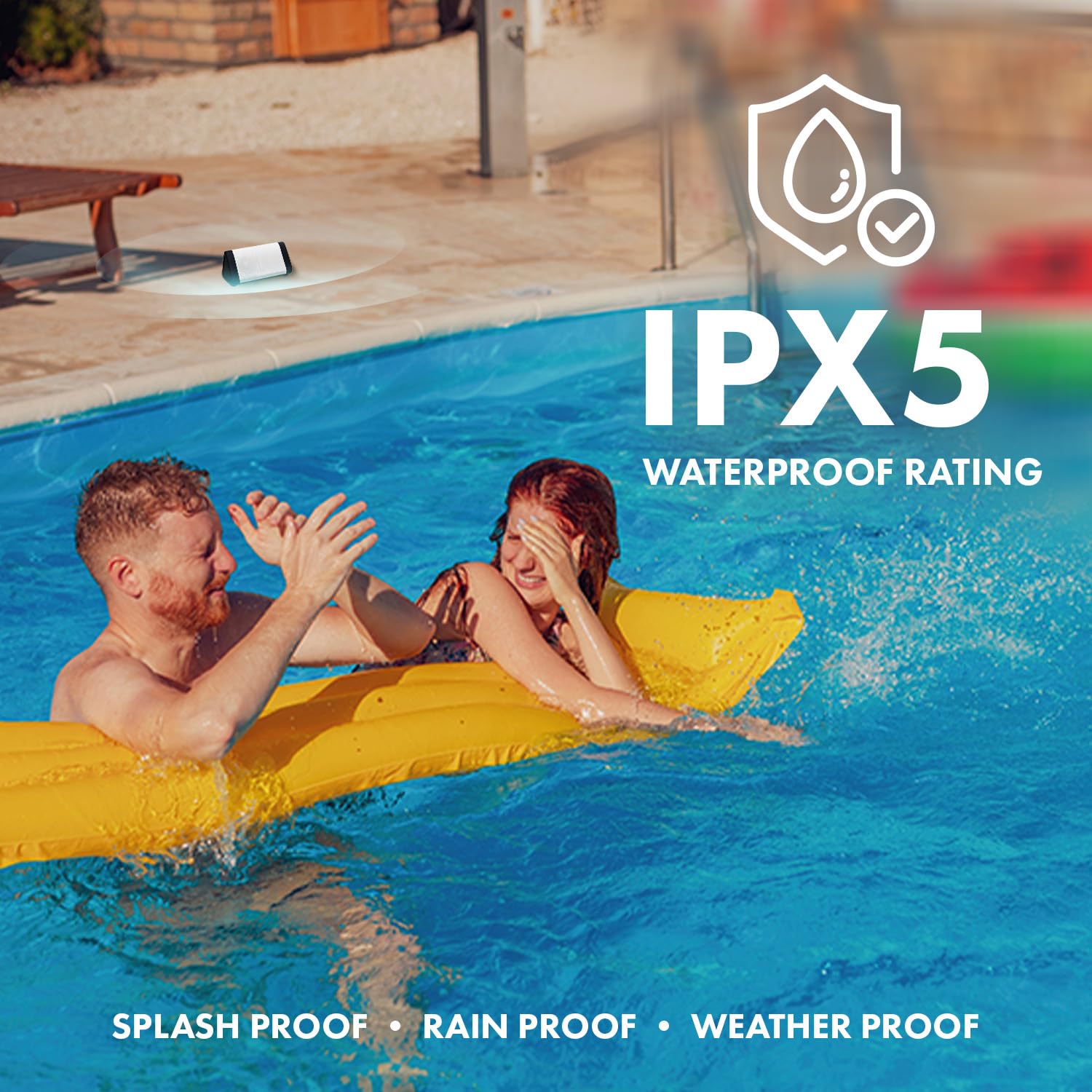 Oontz Angle 3 Bluetooth Speaker, Up To 100 Ft Wireless Range, Portable Speaker For Iphone, Android Phones, Louder Volume, Crystal Clear Sound, Rich Bass, Ipx5 Portable Bluetooth Speaker, White