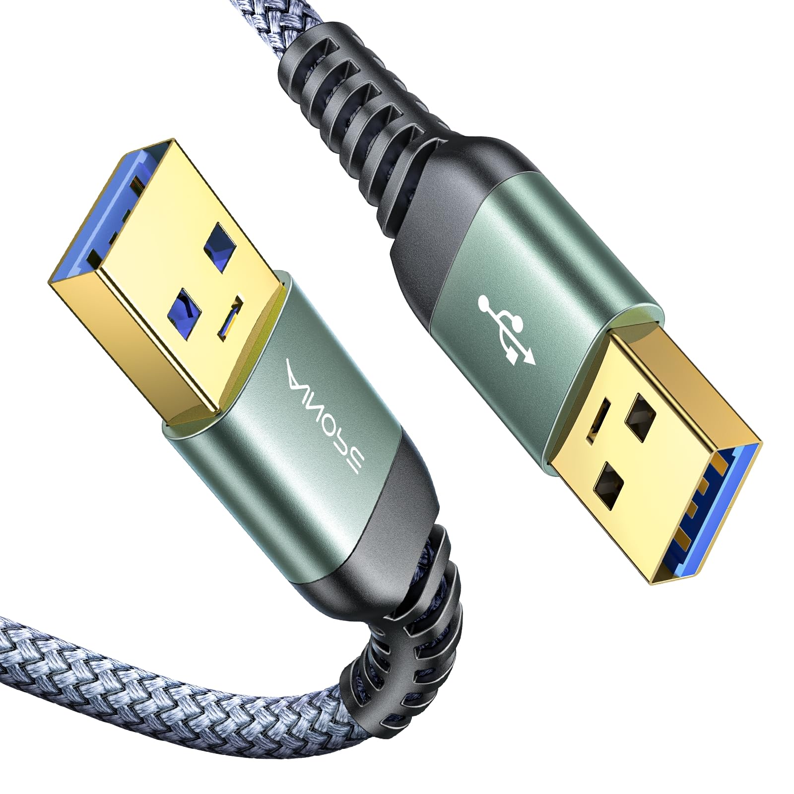 Ainope [3.3Ft] Usb A To Usb A Cable, Usb 3.0 To Usb 3.0 Cable [Never Rupture] Usb Male To Male Cable Double End Usb Cord Compati