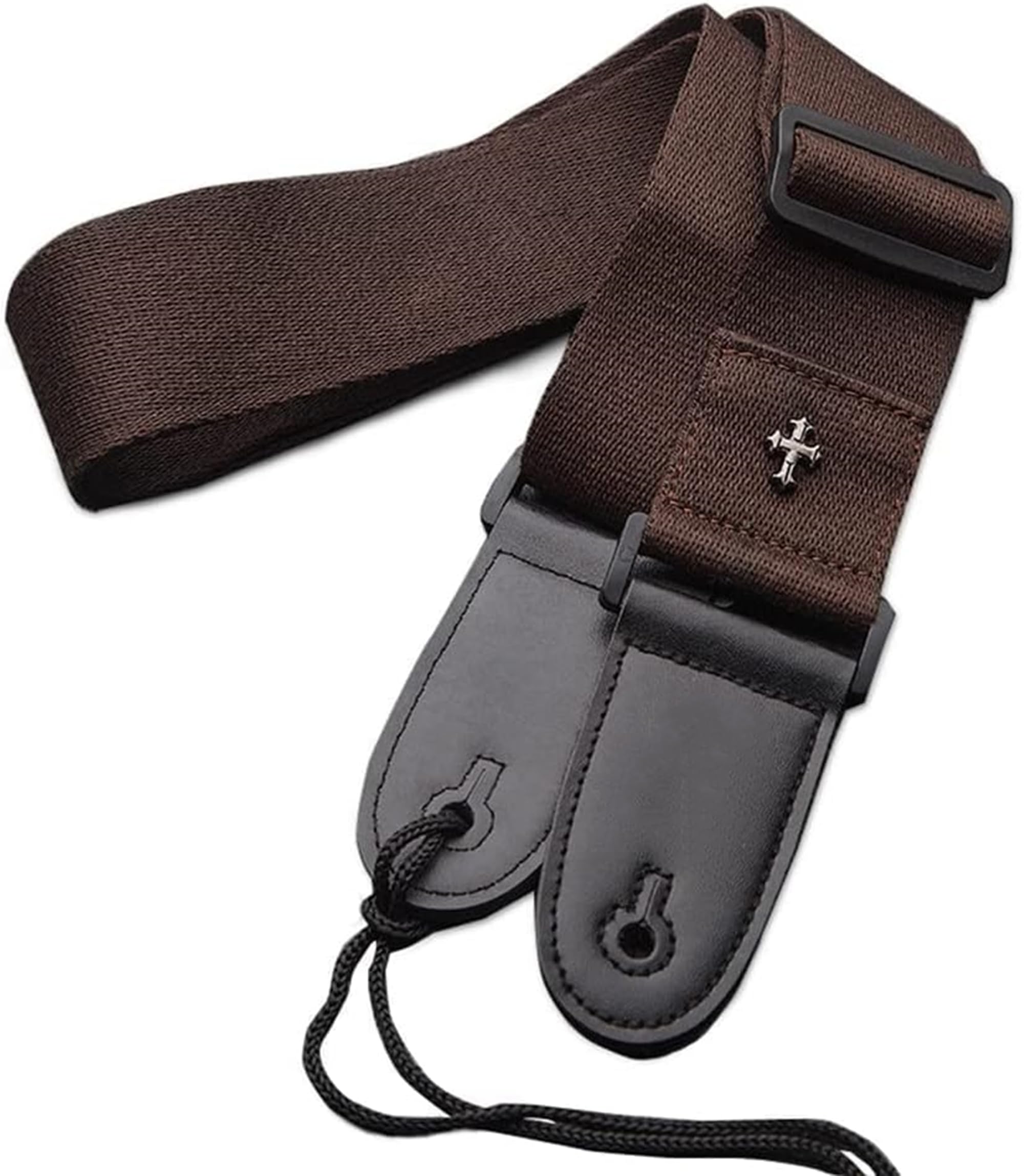 Cc Caihong Guitar Strap, Bass Guitar Straps Acoustic Electric Woven Simple Leather Ends Adjustable Vintage With Pick Pocket   Br