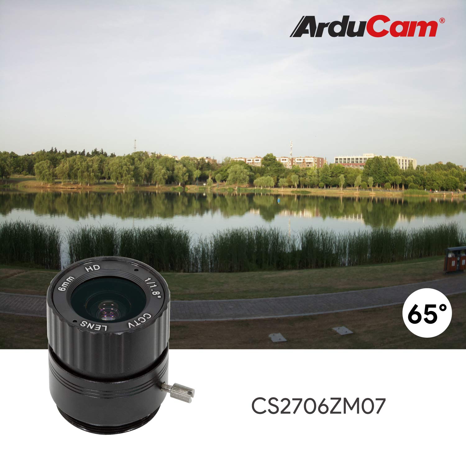 Arducam Cs Mount Lens Kit For Raspberry Pi Hq Camera (Type 1/2.3), 6Mm To 25Mm Focal Lengths, 65 To 14 Degrees, Telephoto, Wide