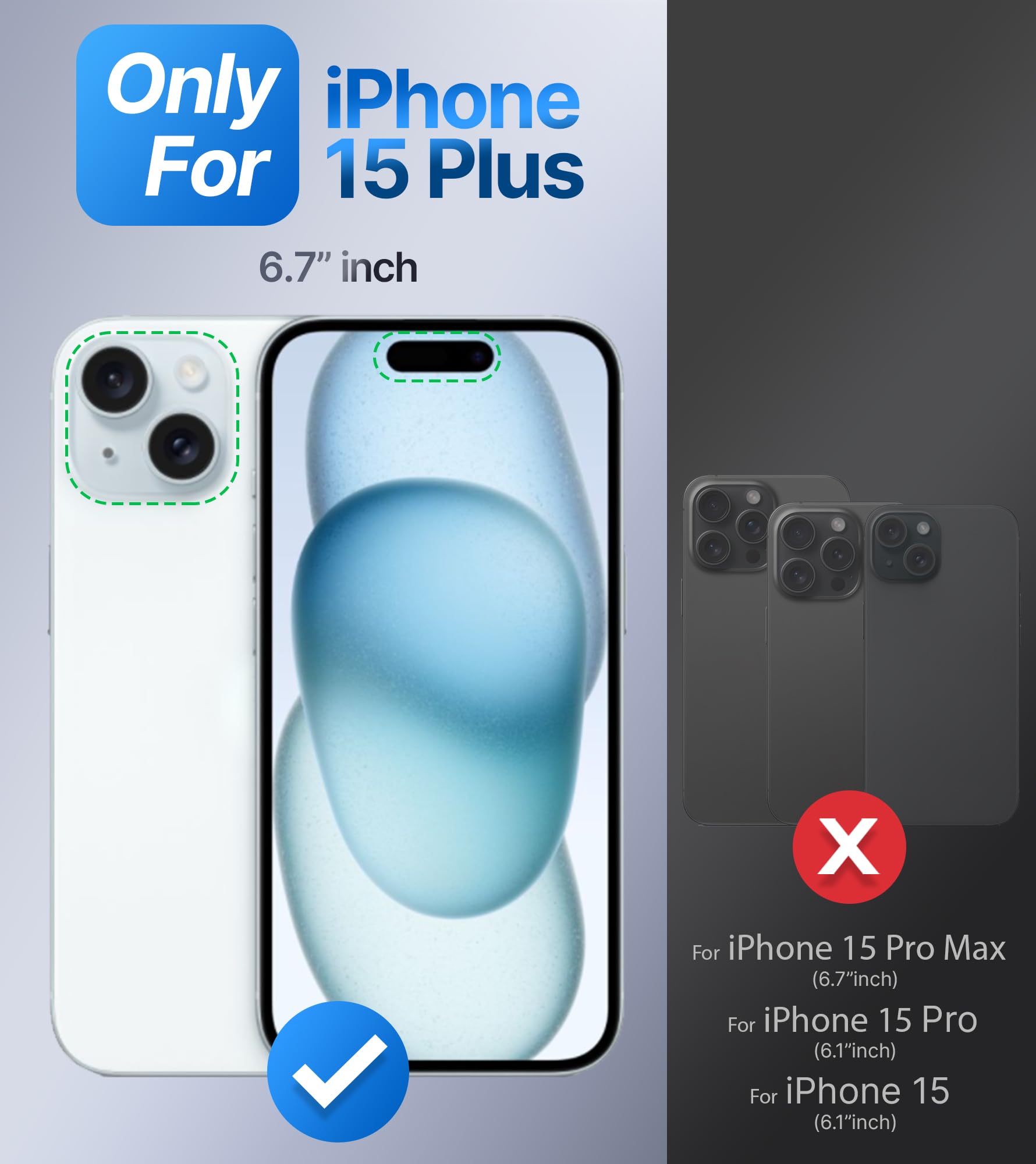 Shields Up For Iphone 15 Plus Case With Stand, Phone Case Clear With Double Ring Holder [Adjustable & Foldable] Shockproof Prote