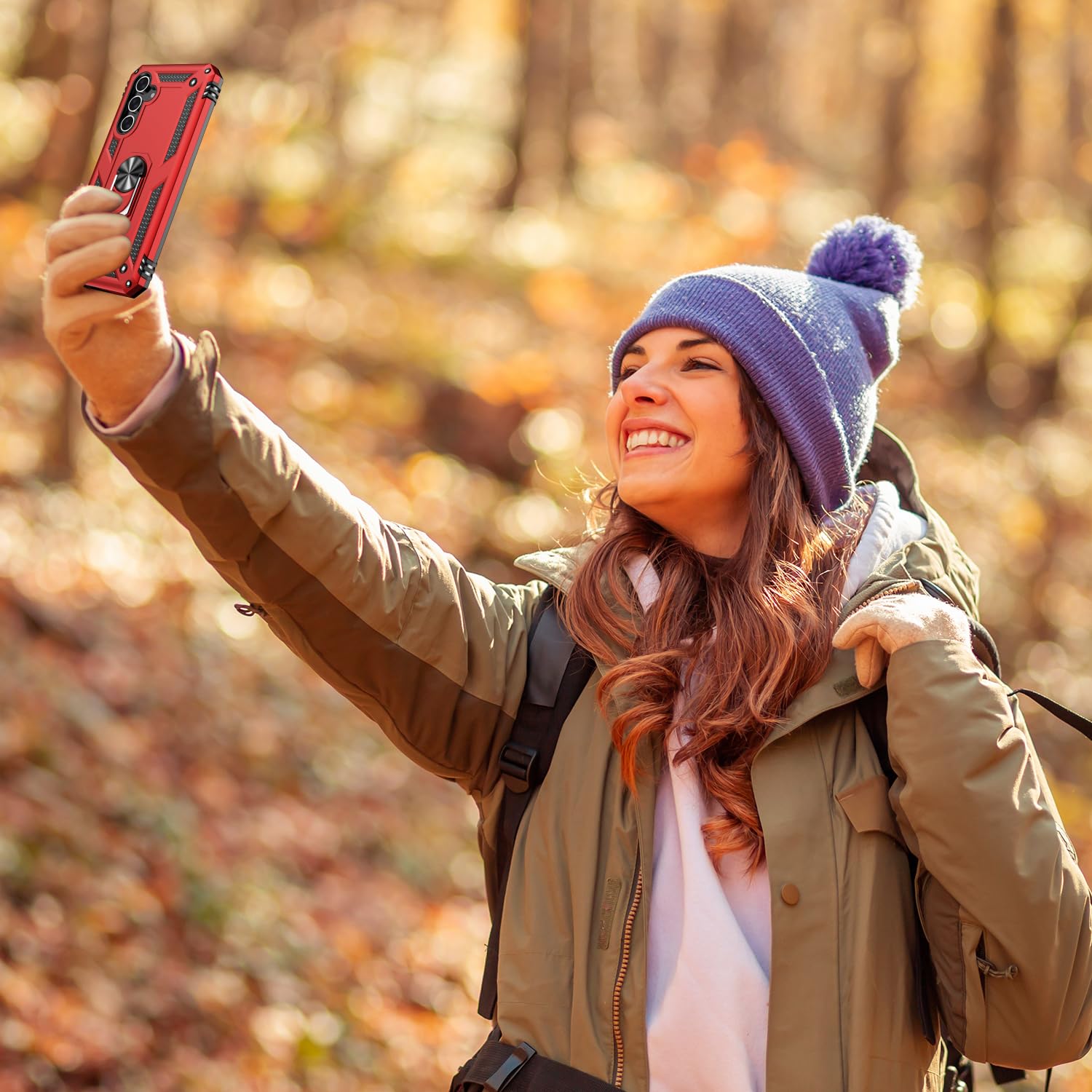 Lumarke For Galaxy A54 Case With Screen Protector,Pass 16Ft. Drop Tested Military Grade Protective Phone Cover With Magnetic Rin