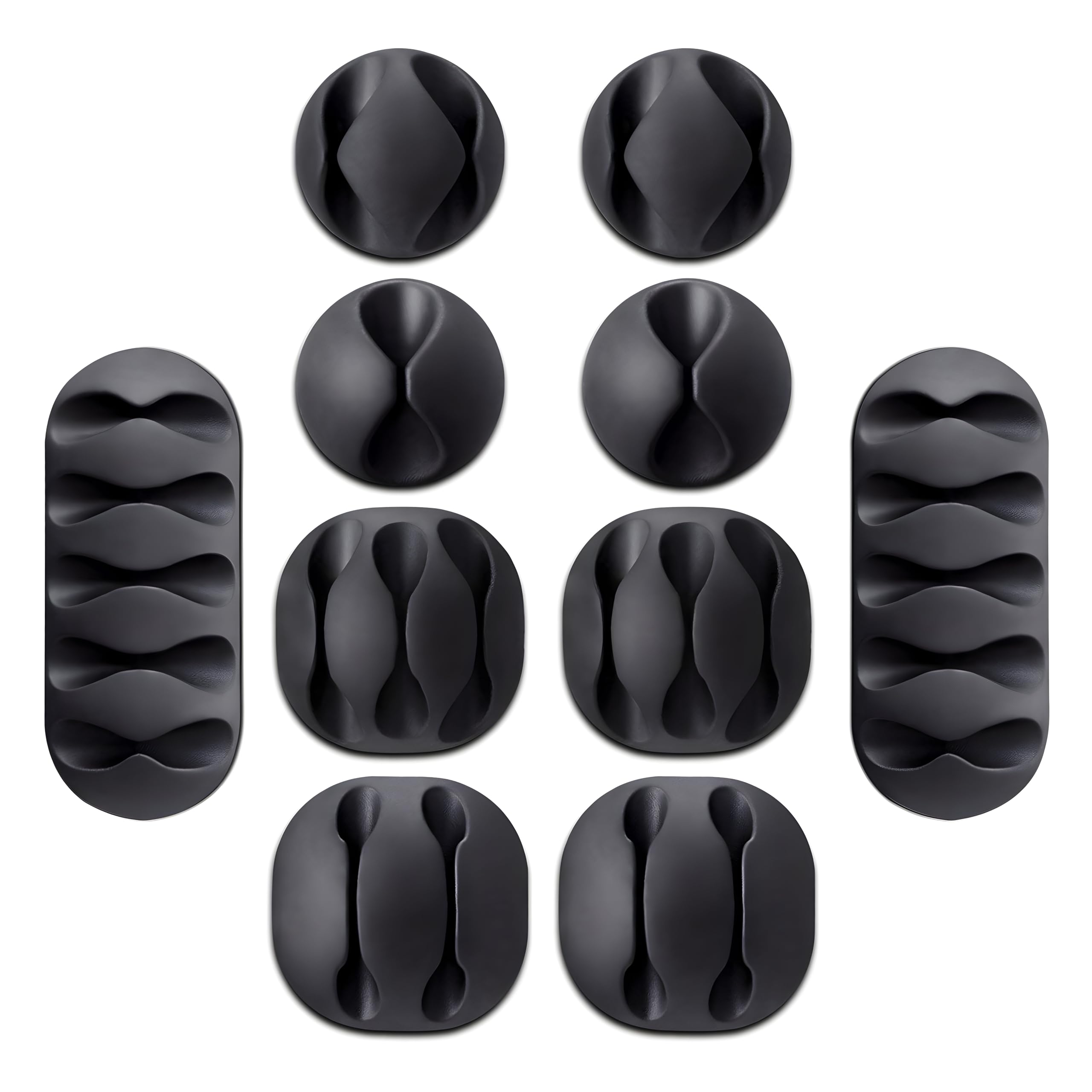 Black Cable Clip  Adhesive Cable Organizer For Homeowners, Office Workers & Tech Enthusiasts  Cord Management Clip For Desk, C