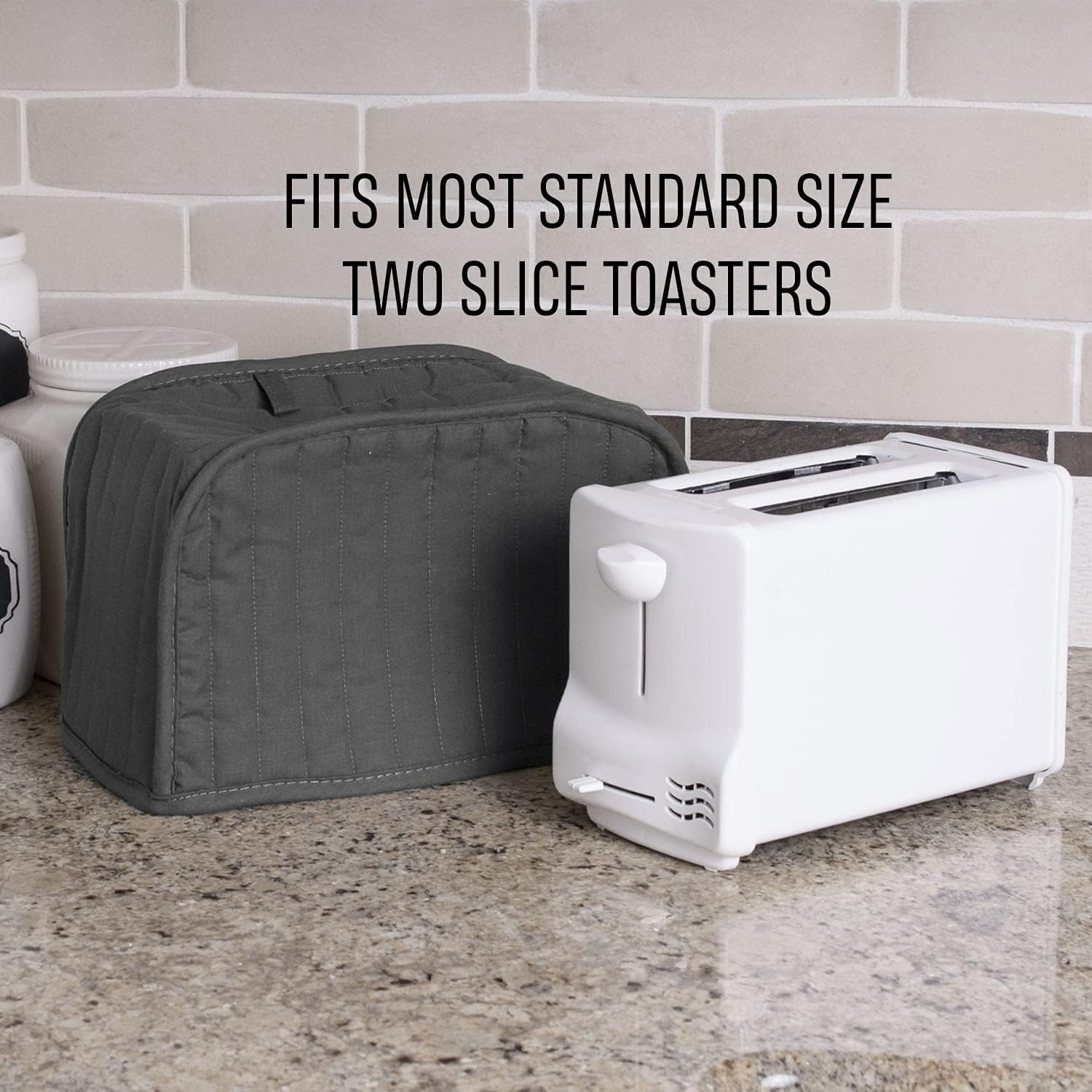 Ritz Premium Universal Two Slice Toaster Cover, 11.25'' X 5.75'' X 7'', Polyester And Cotton Quilted, Fingerprint Protector, Sup