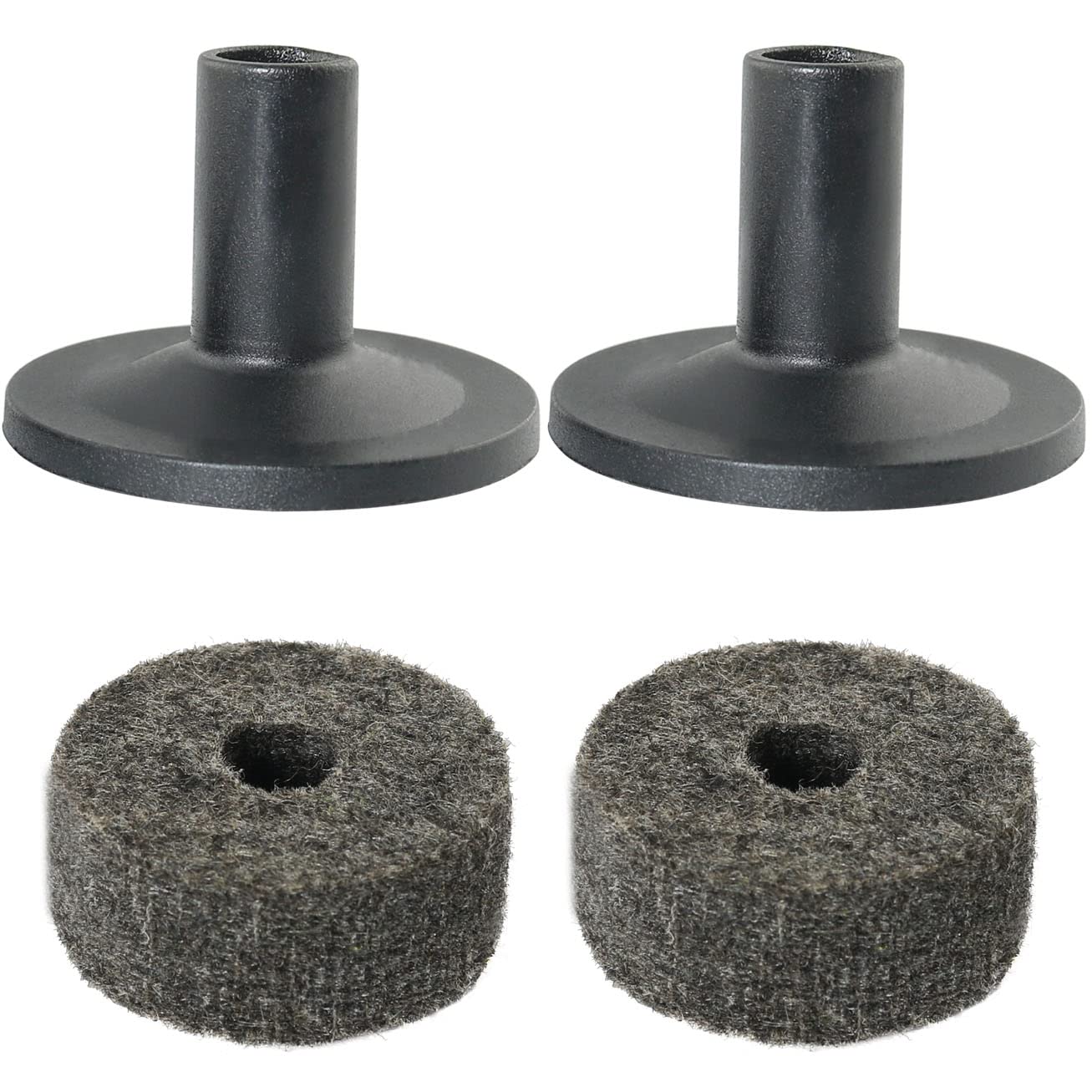 Meetoot 10 Sets Cymbal Stand Felt Washer Gray Drum Cymbal Stand Sleeves Drumset Kit Accessories