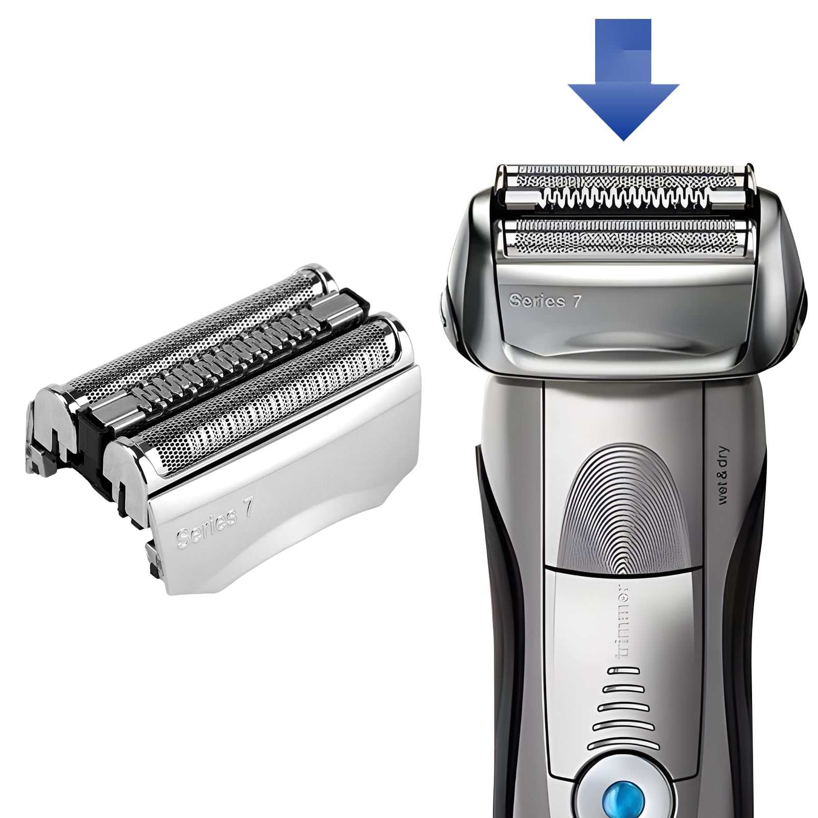 70S Series 7 Replacement Head For Braun Clean & Renew Refill Cartridges Series 7 Foil Shaver Replacement Heads Compatible Compat