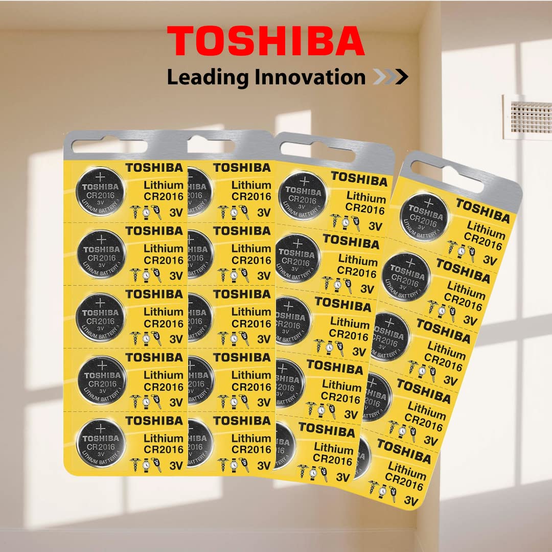 TOSHIBA CR2016 Battery 3V Lithium Coin Cell (10 Batteries)