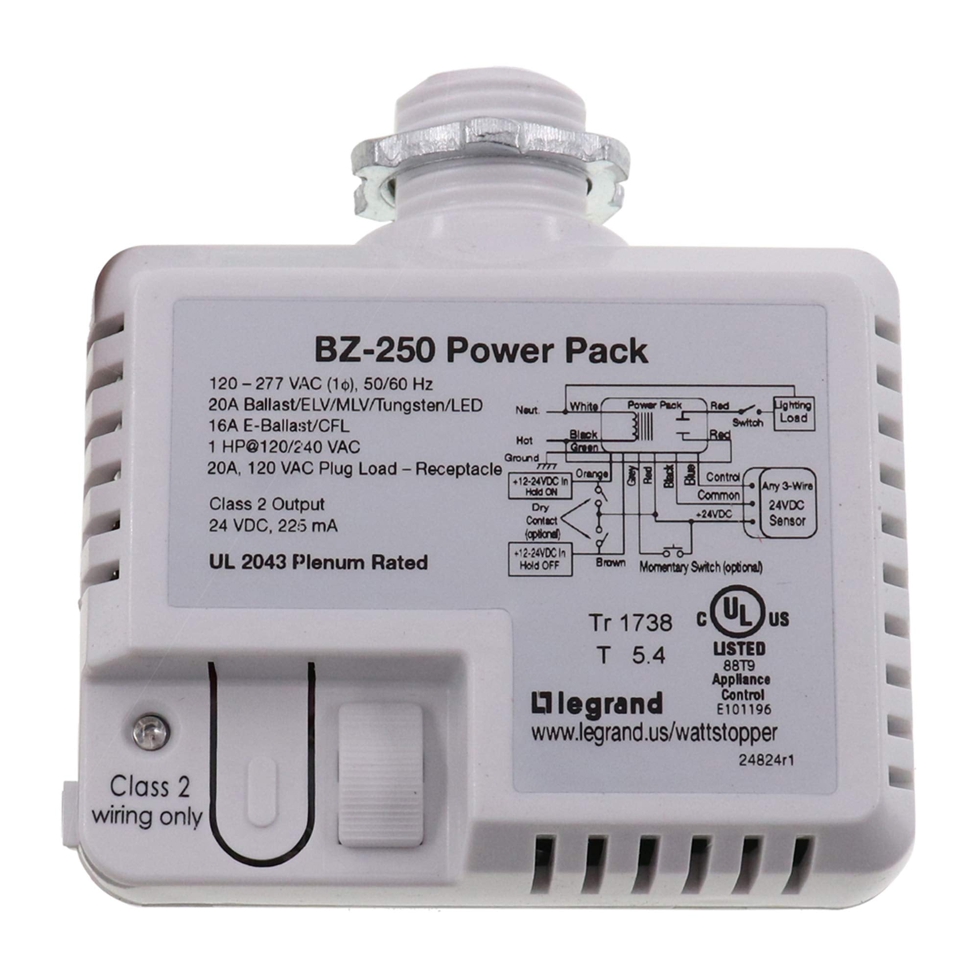 Wattstopper Bz 250 Lighting Plug Load Flex Control Power Pack, 24Vdc, 120 277V