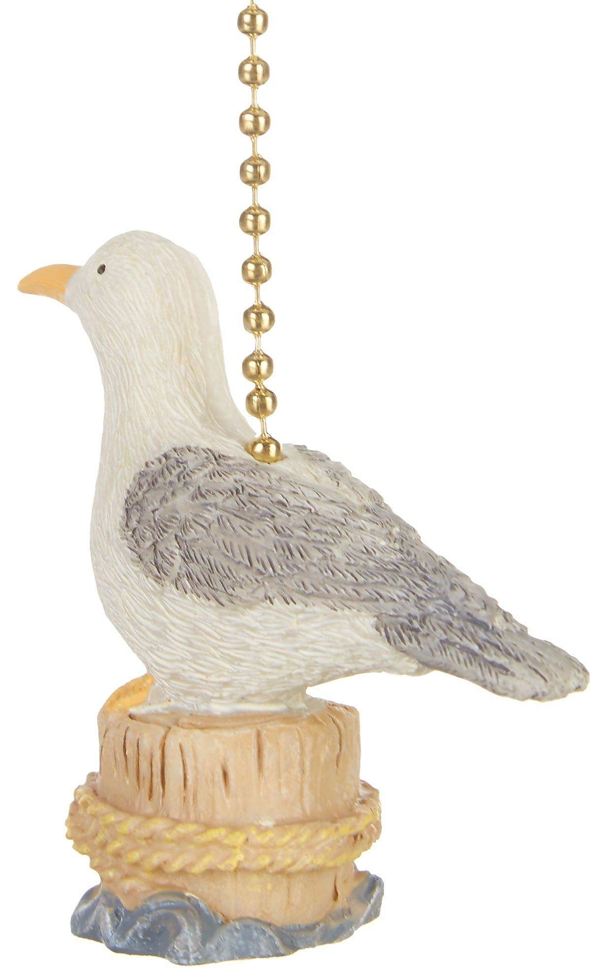 Coastal Beach Decor Seagull Ceiling Fan Light Pull