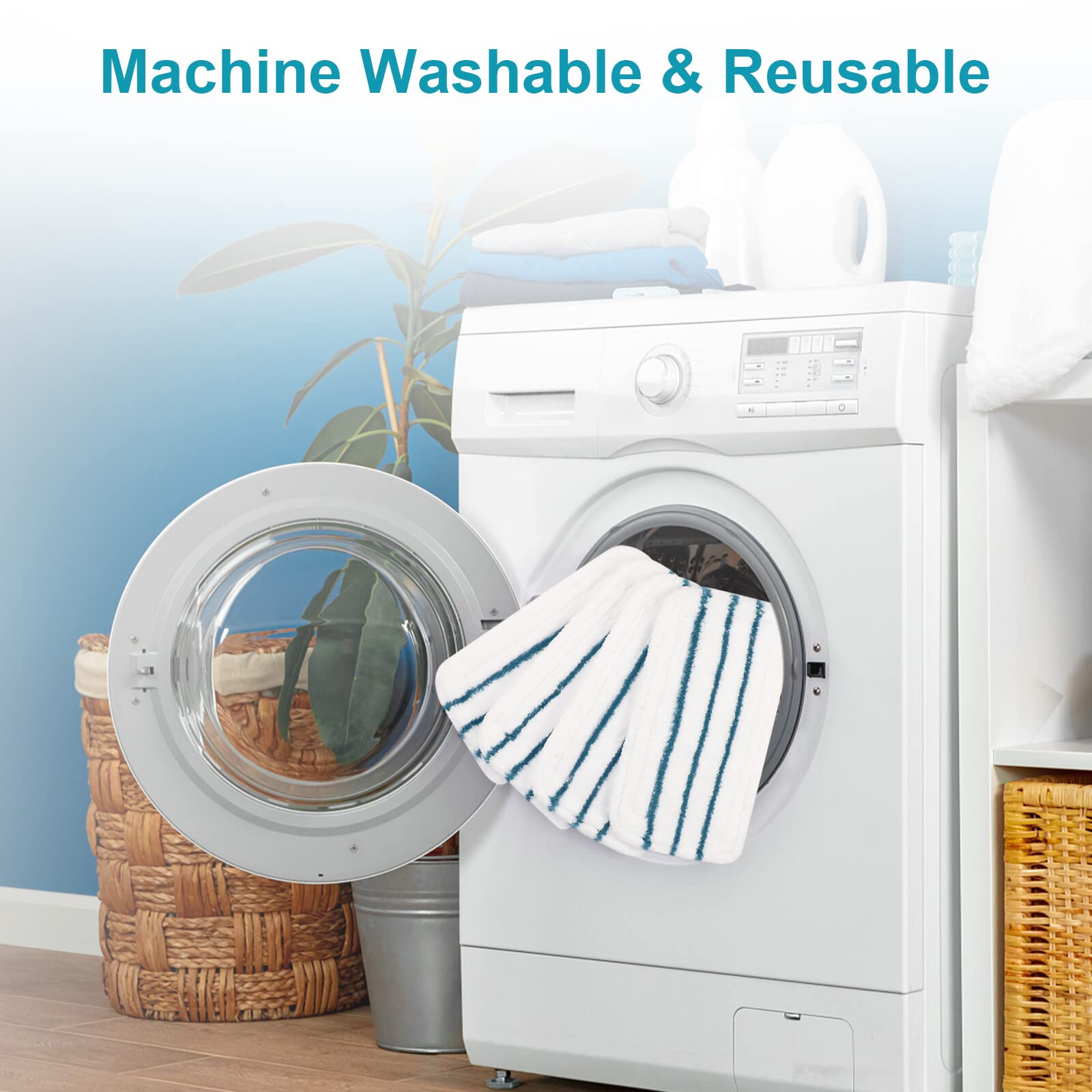 4 Pcs Replacement Pads Accessories Compatible With Black+Decker Steam Mop Sm1600, Sm1610, Sm1620, Hsm13E1, Hsmc1300Fx, Hsmc1321,