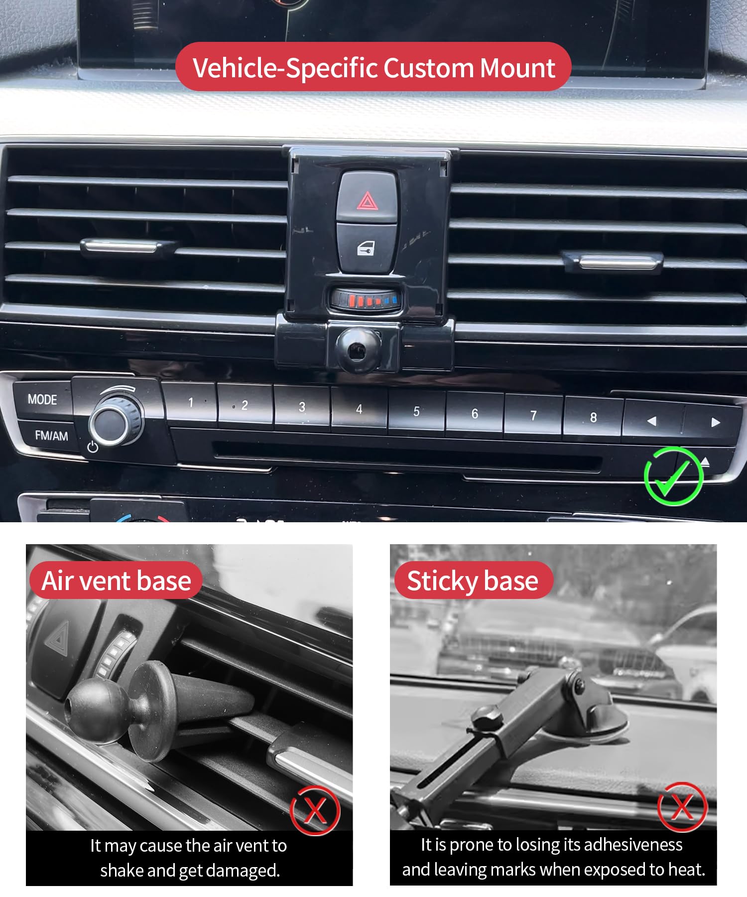 Masergogo Wireless Charging Car Phone Holder For 2012-2018 Bmw 3 Series /2014-2020 4 Series/2014-2021 2 Series Auto Accessories