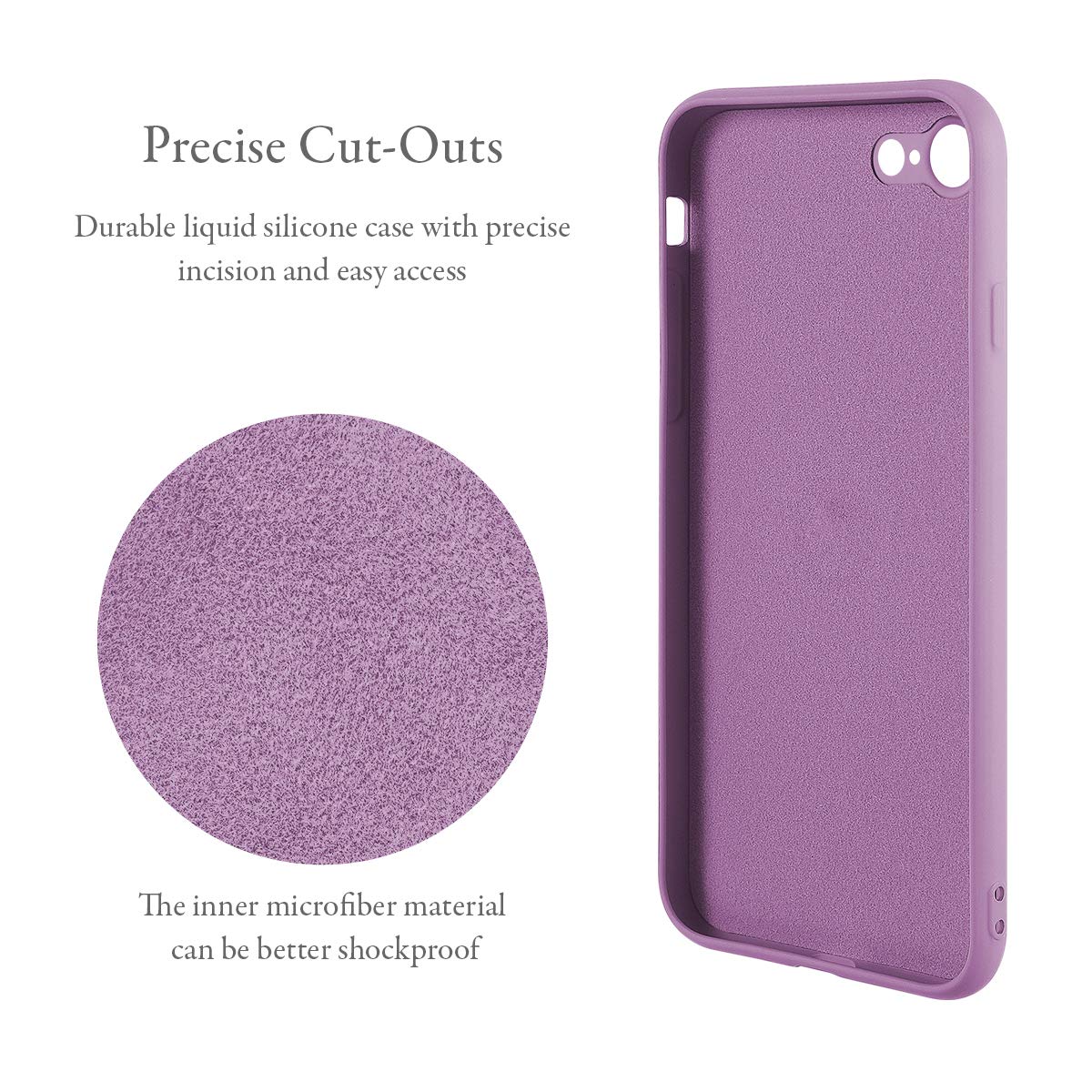 Ueebai Case For Iphone Se 2022 5G/Se 2020/Iphone 7/8, Slim Liquid Silicone Phone Case With Ring Holder Kickstand Hand Strap Magn