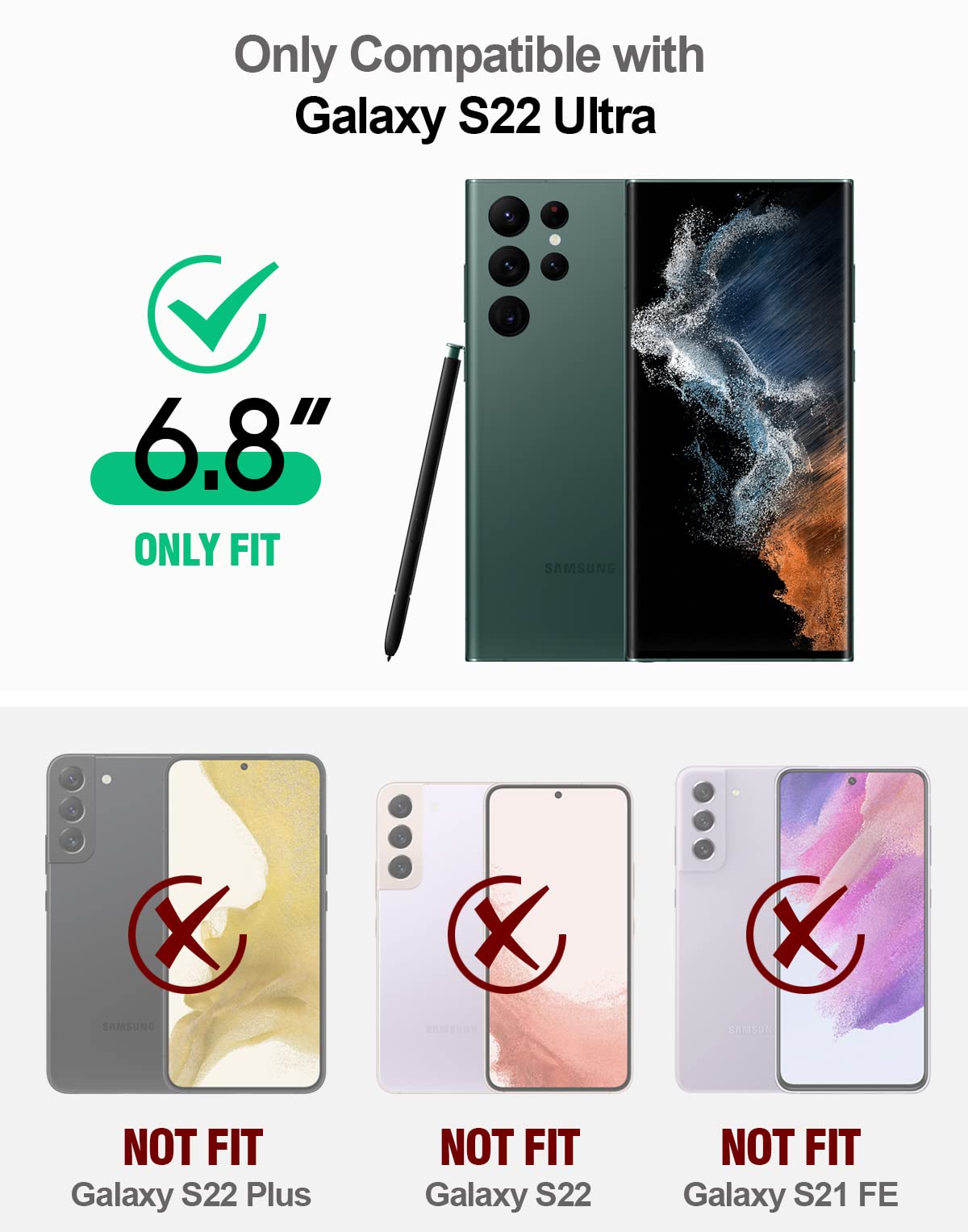 Poetic Neon Series Case For Samsung Galaxy S22 Ultra 5G 6.8 Inch, Dual Layer Heavy Duty Tough Rugged Lightweight Slim Shockproof