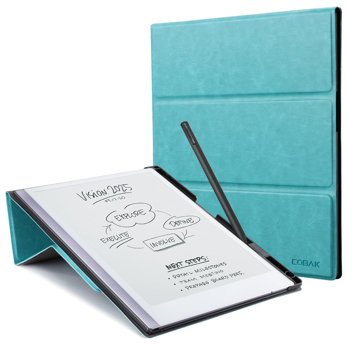 Cobak Case For Remarkable 2 -With Pen Holder And Multi-Angle Foldable Stand Feature -A Remarkable 2 Case With Pen Holder For The
