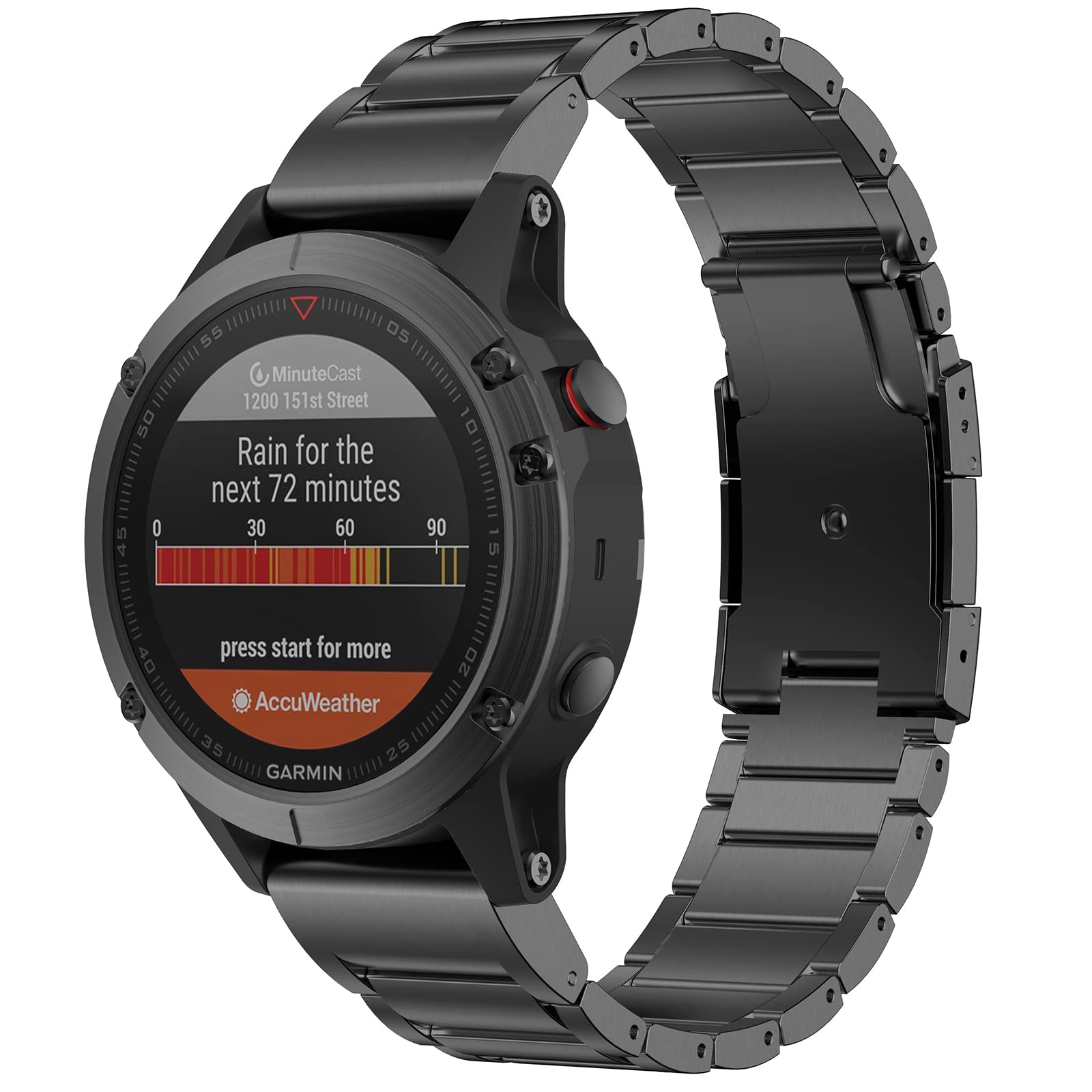 Pencoda For Garmin Fenix 8 51Mm/7X/6X/5X Plus Band, 26Mm Titanium Metal Quick Release Easy Fit Watch Bands With Double Button Cl