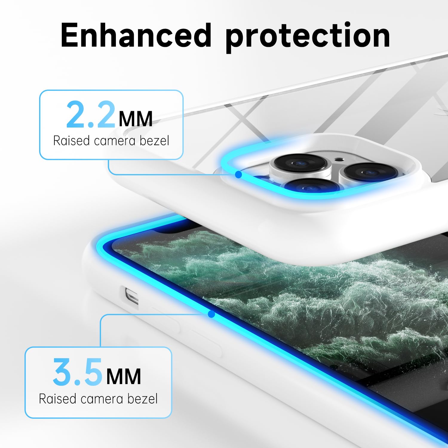 Loeoel For Iphone 11 Pro Max Case Clear, Transparent Hybrid 11 Pro Max Phone Case [Hard Plastic & Soft Silicone Bumper] Acrylic