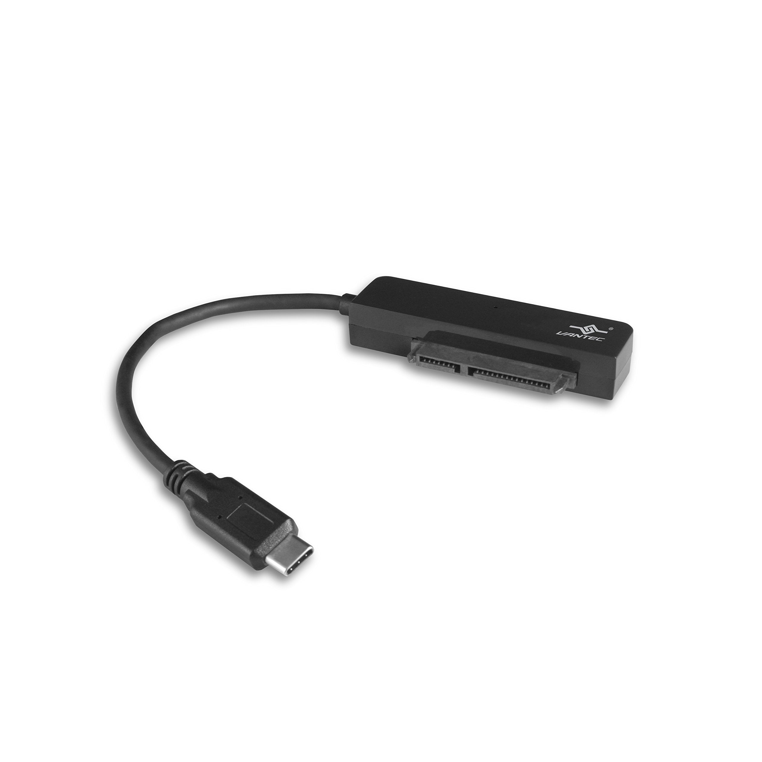 Vantec Usb 3.1 Gen 2 Type-C 2.5 Sata Ssd/Hdd Storage Adapter (Cb-Stc31-2Pb) , Black