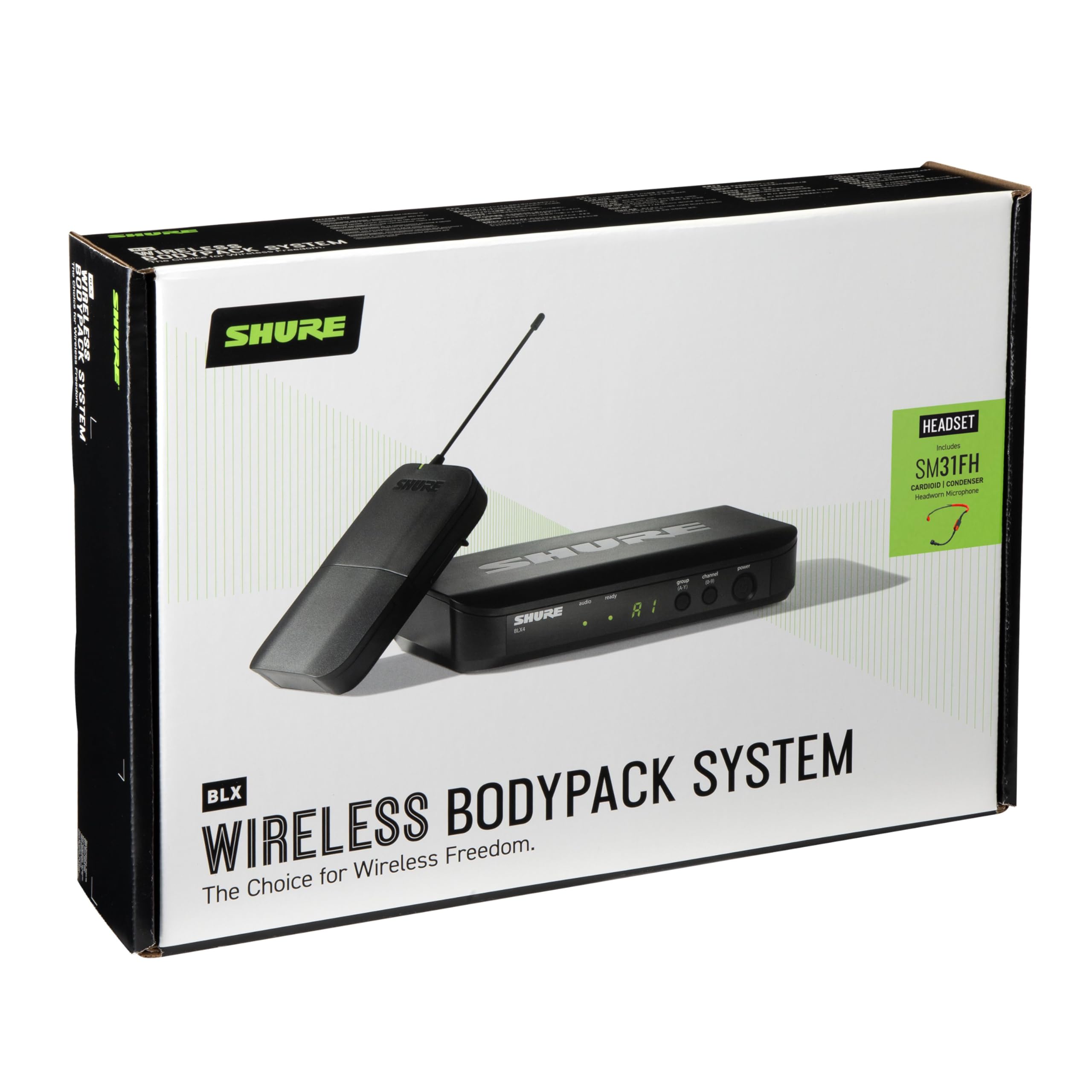Shure Blx14/Sm31 Wireless Microphone System For Fitness And Aerobics - 14-Hour Battery Life, 300 Ft Range | Includes Sm31Fh Fitn