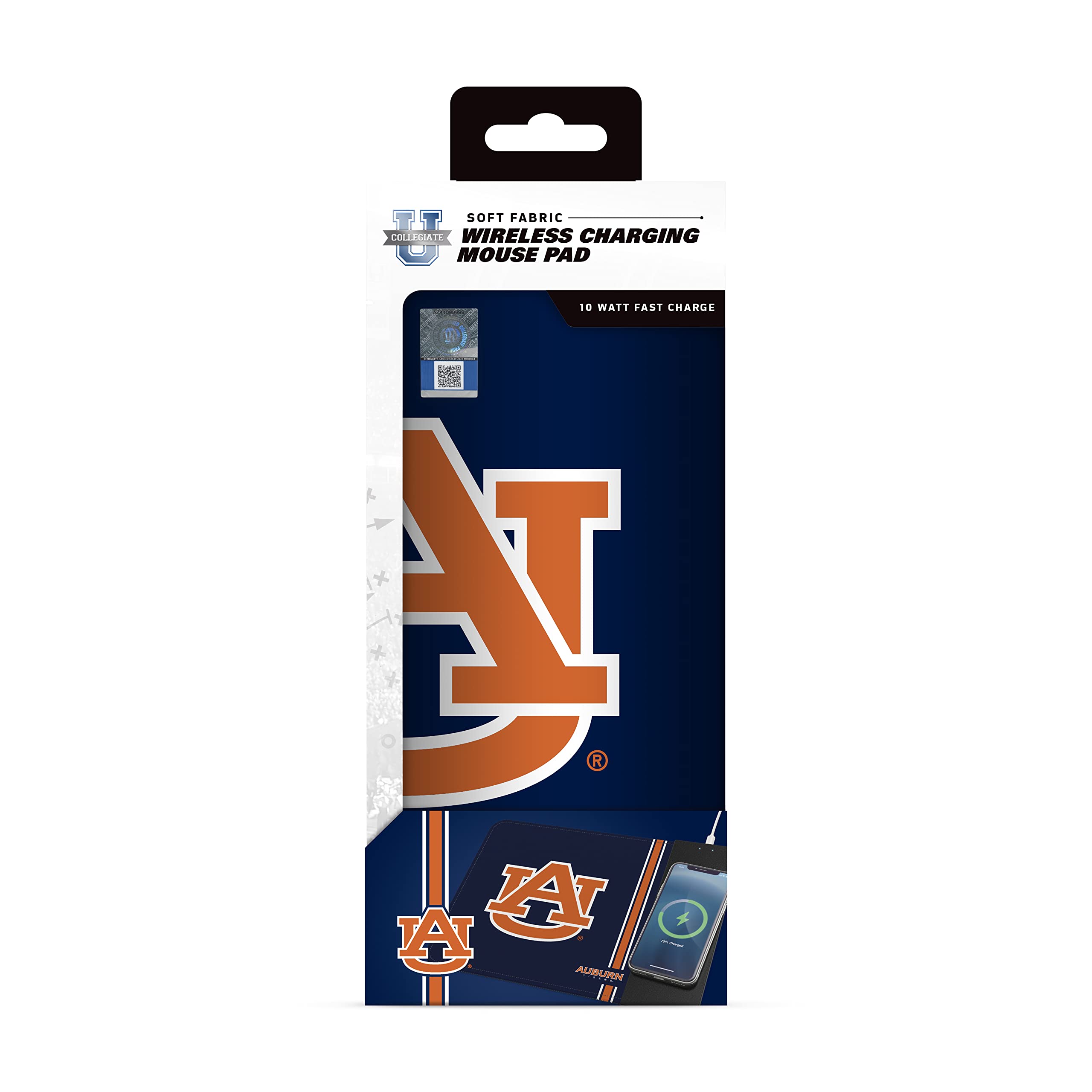 Soar Ncaa Wireless Charging Mouse Pad, Auburn Tigers